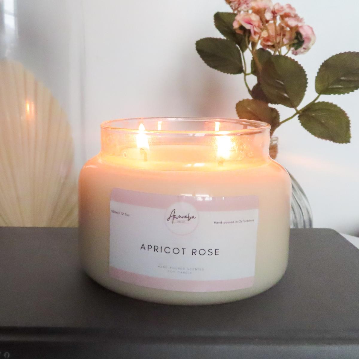 Apricot Rose Scented Soy Candle - Neutral – image 2