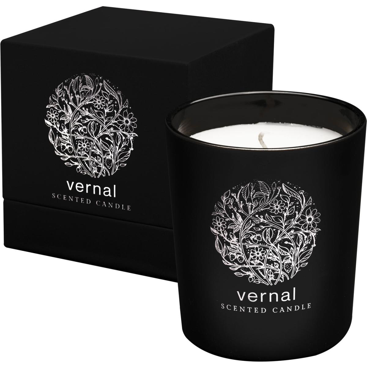 Vernal Shangrila Scented Candle - White Flower & Green Tea - Black – image 3