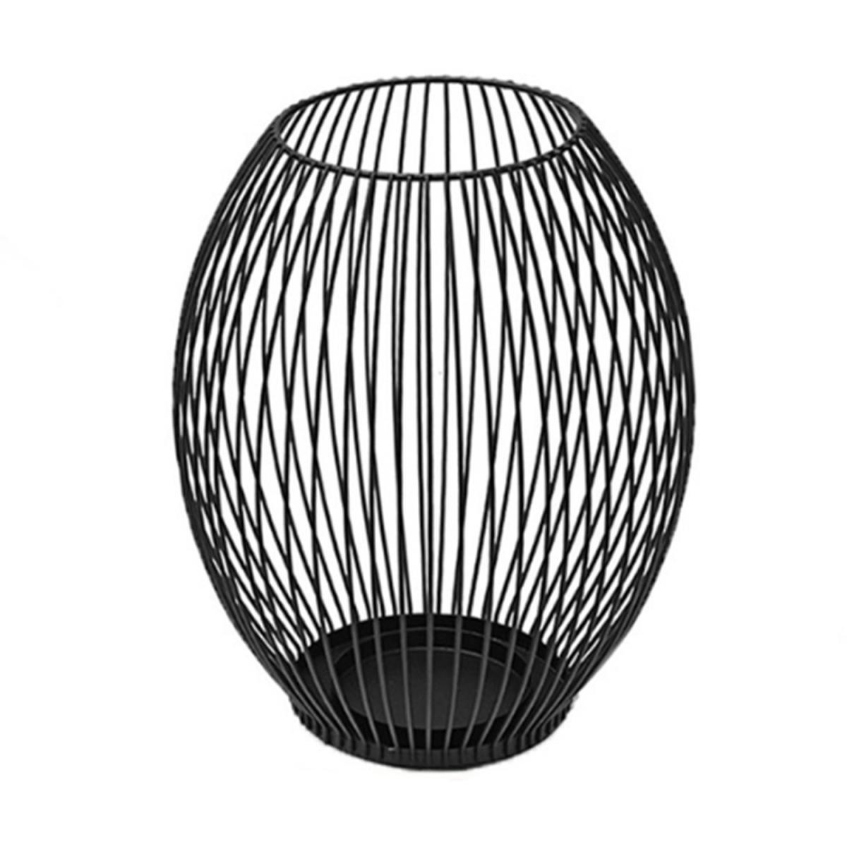 Modern Black Metal Wire Candle Holder - Black – image 2