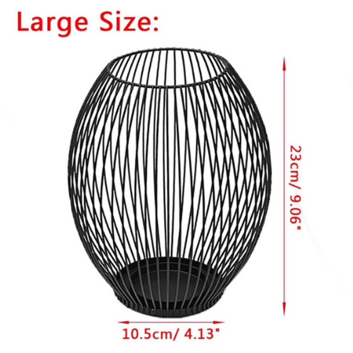 Modern Black Metal Wire Candle Holder - Black – image 4