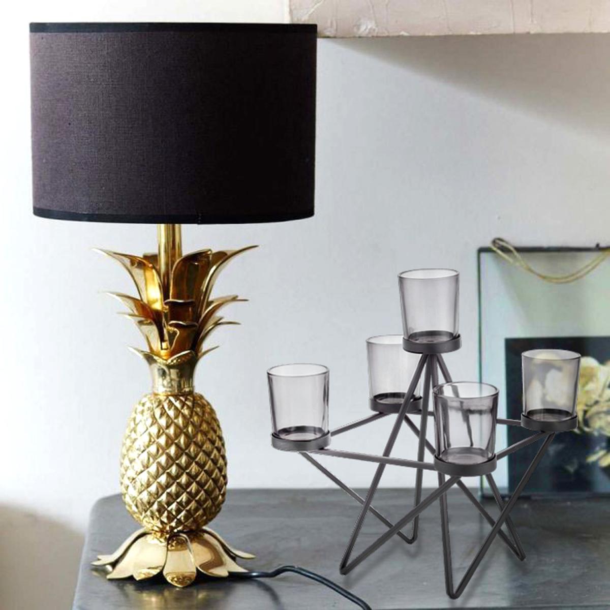 The Mia Black Metal 5 Tealight Holder - Black – image 3