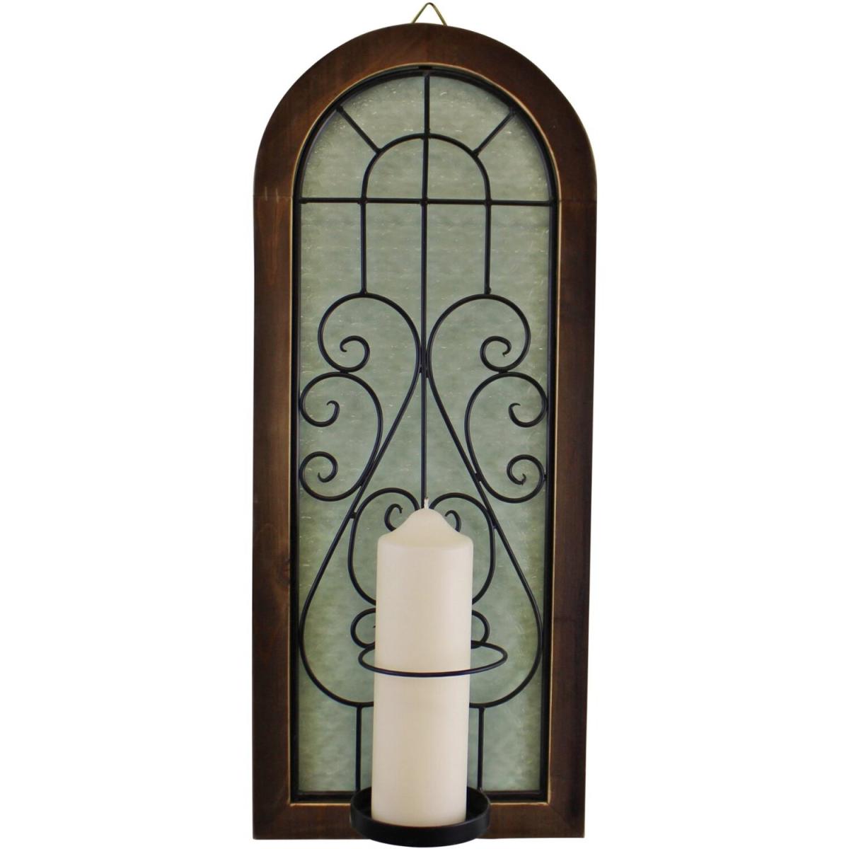 Candle Wall Sconce, Arched Design - Metal – image 3