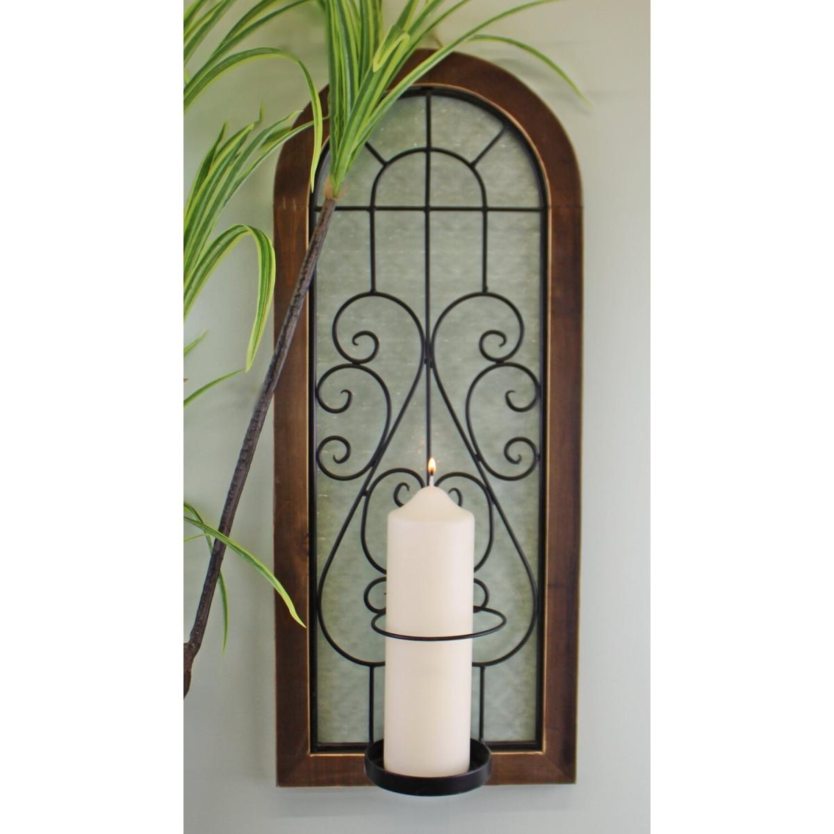 Candle Wall Sconce, Arched Design - Metal – image 4