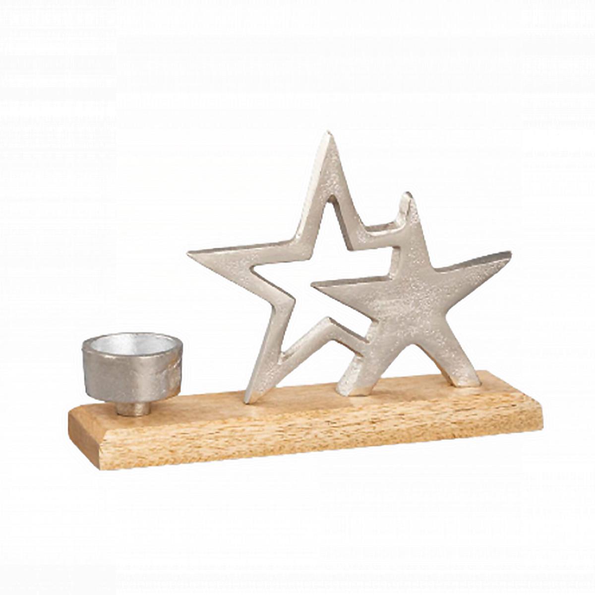 Star Wooden Tealight Holder – image 2