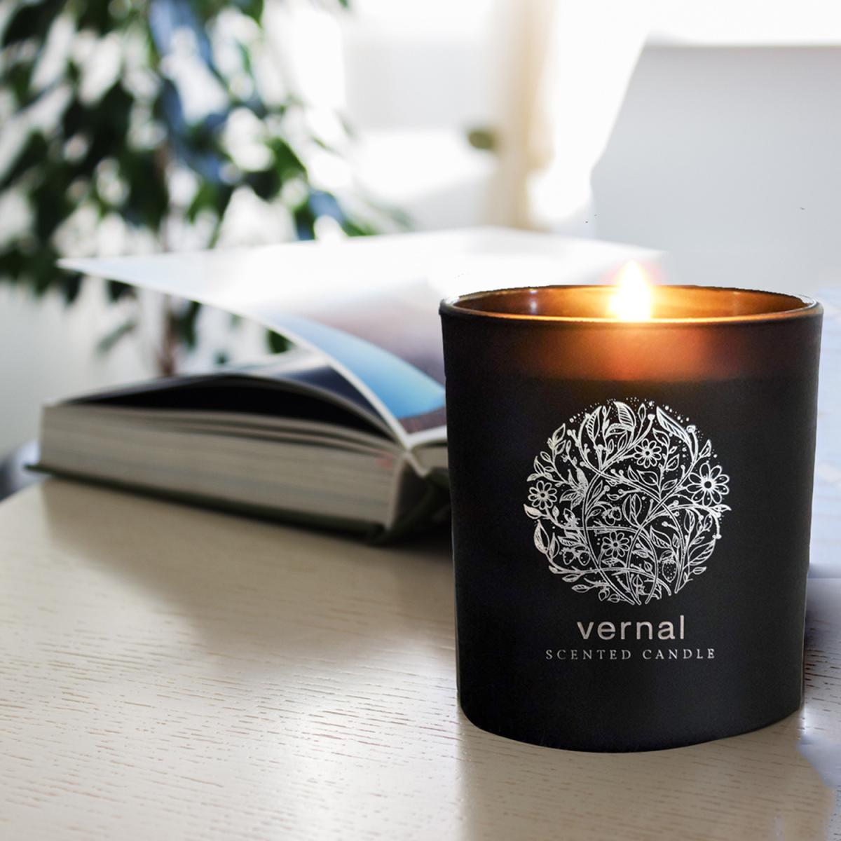 Vernal Tropical Sunrise Scented Candle - Peach & Sweet Nectar - Black – image 5