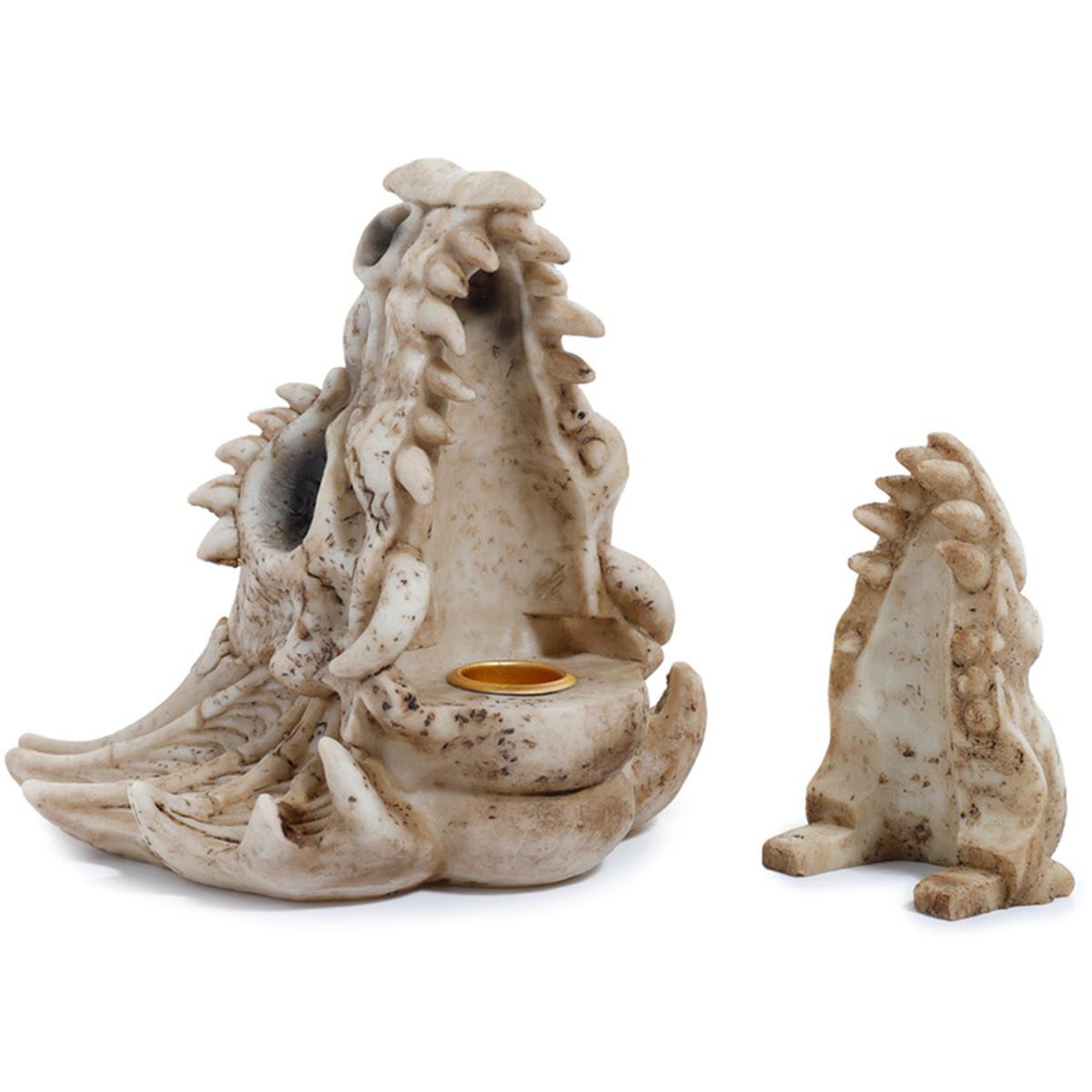 Shadows of Darkness Incense Burner Ashcatcher - Dragon Skull Head - Cream – image 6