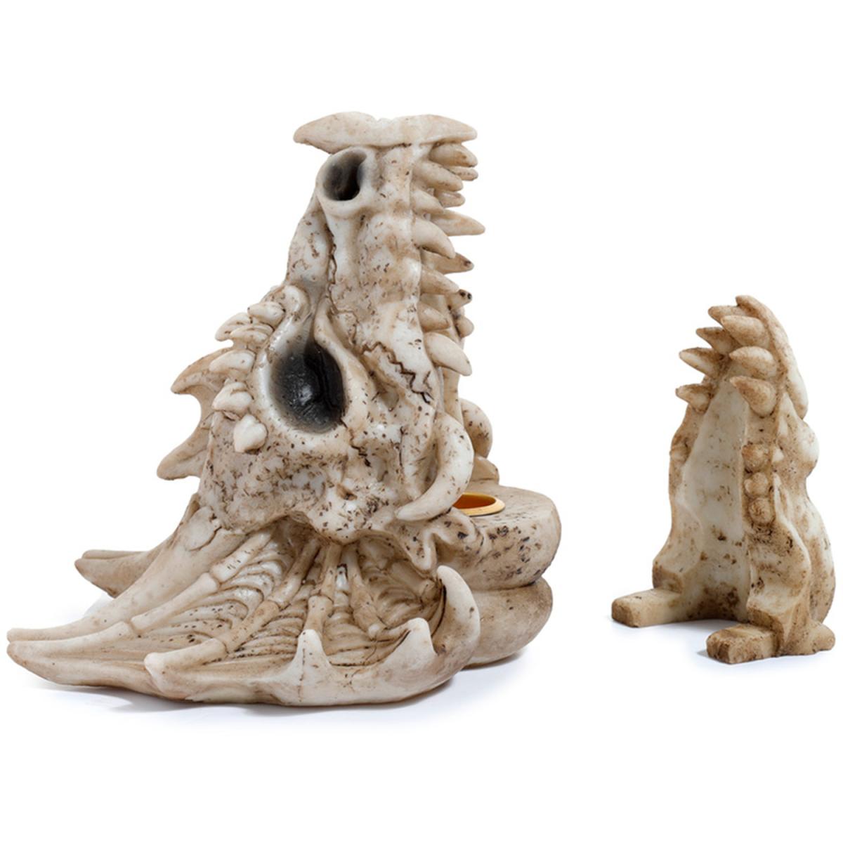 Shadows of Darkness Incense Burner Ashcatcher - Dragon Skull Head - Cream – image 7