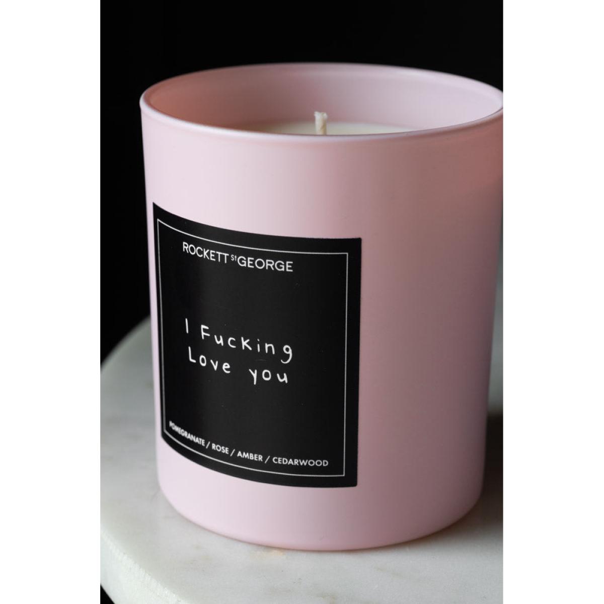 Rockett St George Pink I Fucking Love You Scented Candle – image 2