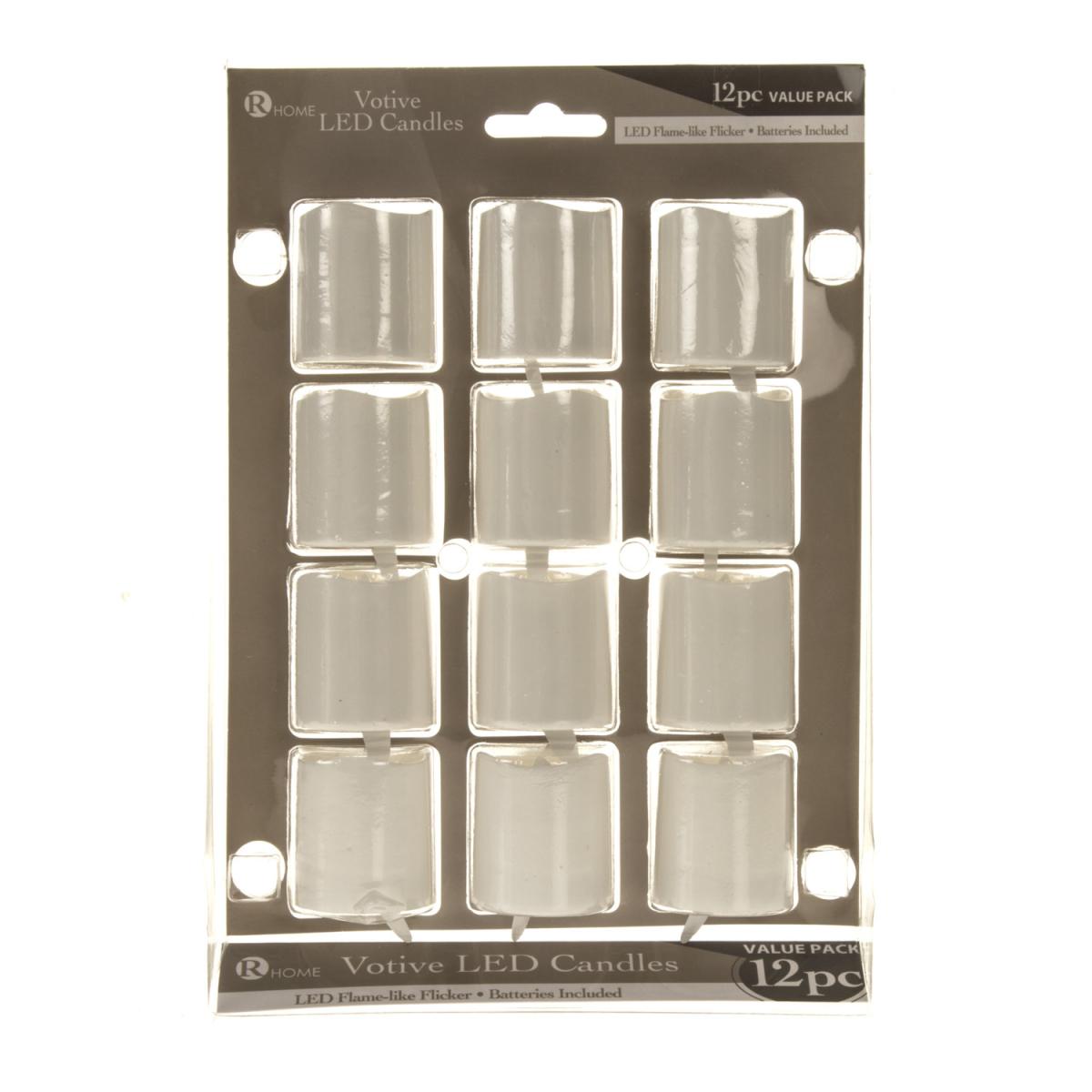 Pack of 12 LED Votive Candles - White – image 2