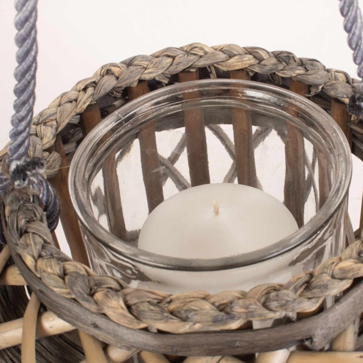 Split Grey Willow Pumpkin Lantern - Brown – image 2