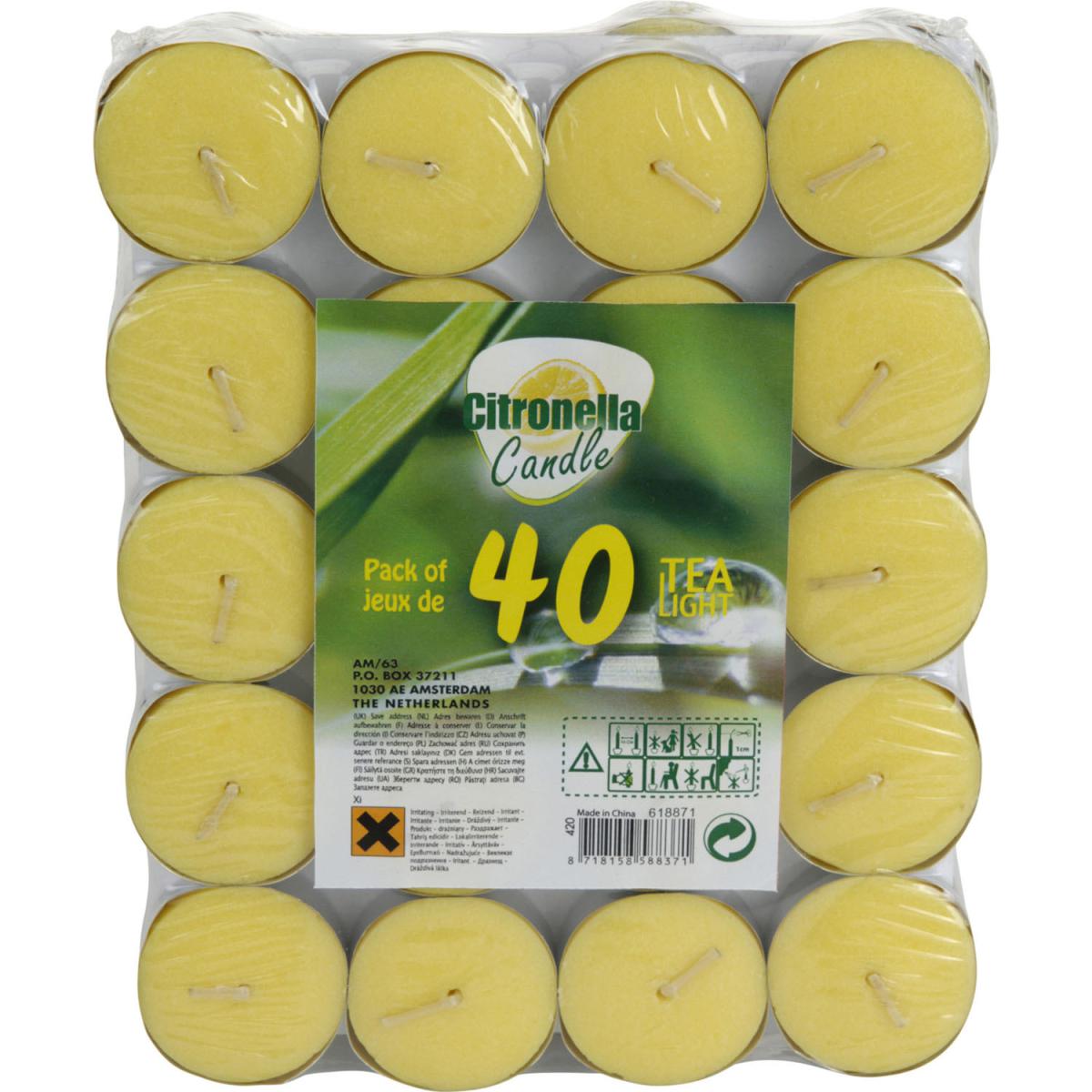 Pack Of Citronella Tealights - 40 – image 2
