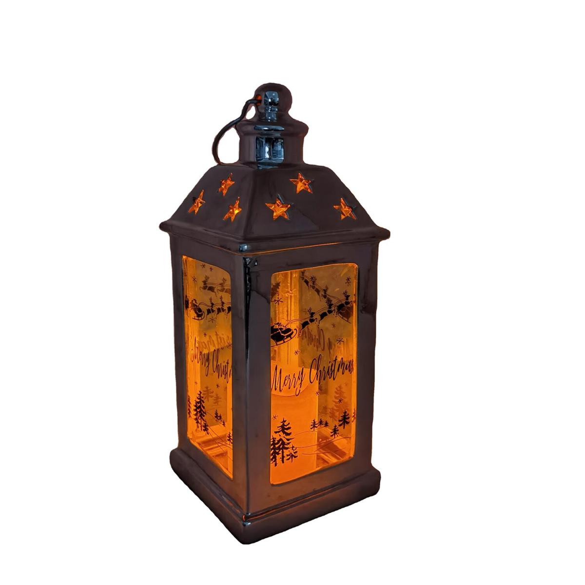 Chrome Christmas LED Candle Lantern – image 3