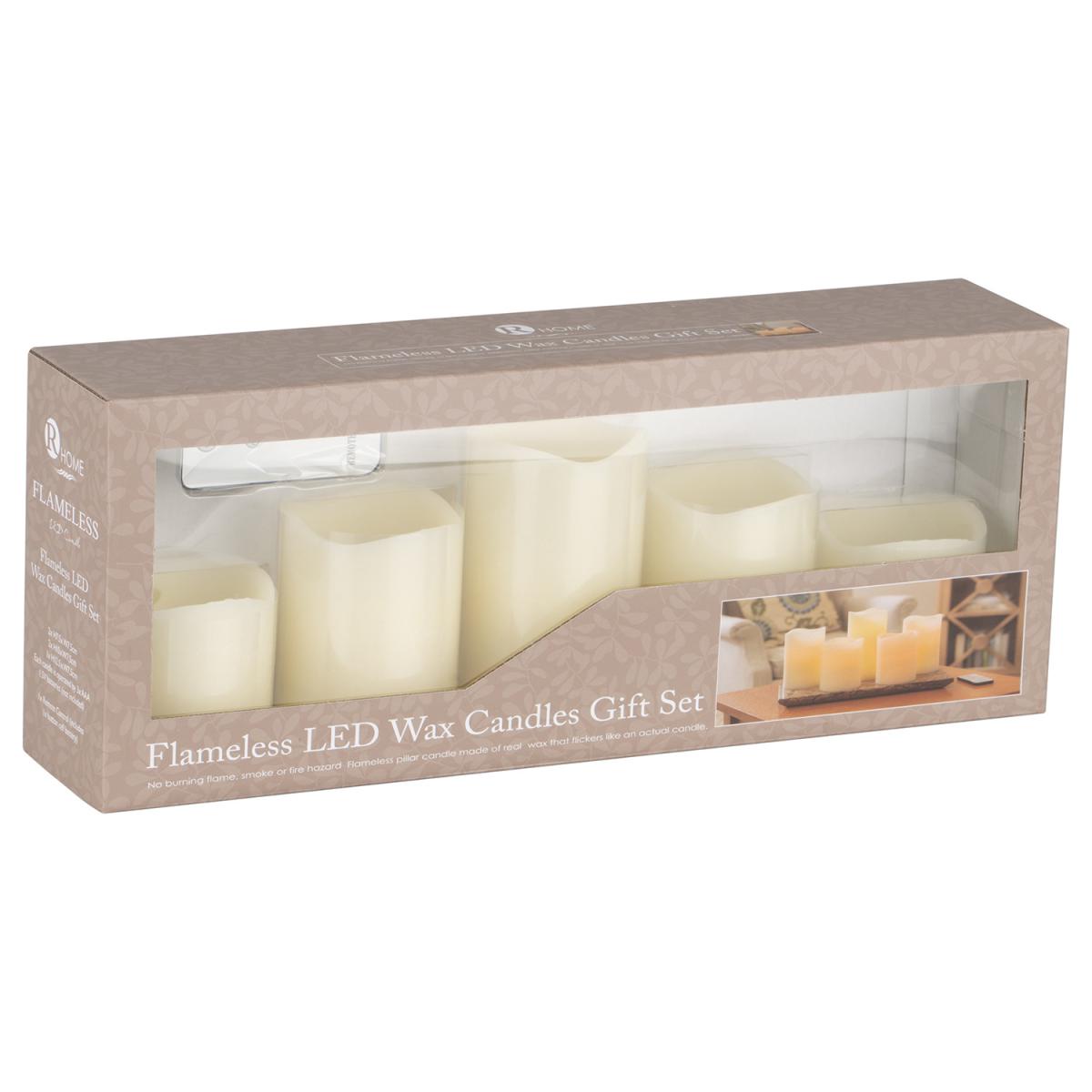 Pack of 3 Flickering LED Candles - Cream – image 4