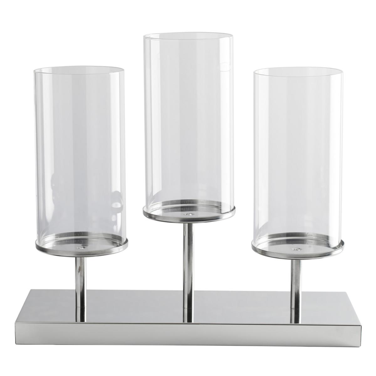 Triple Candle Lantern - Silver – image 2