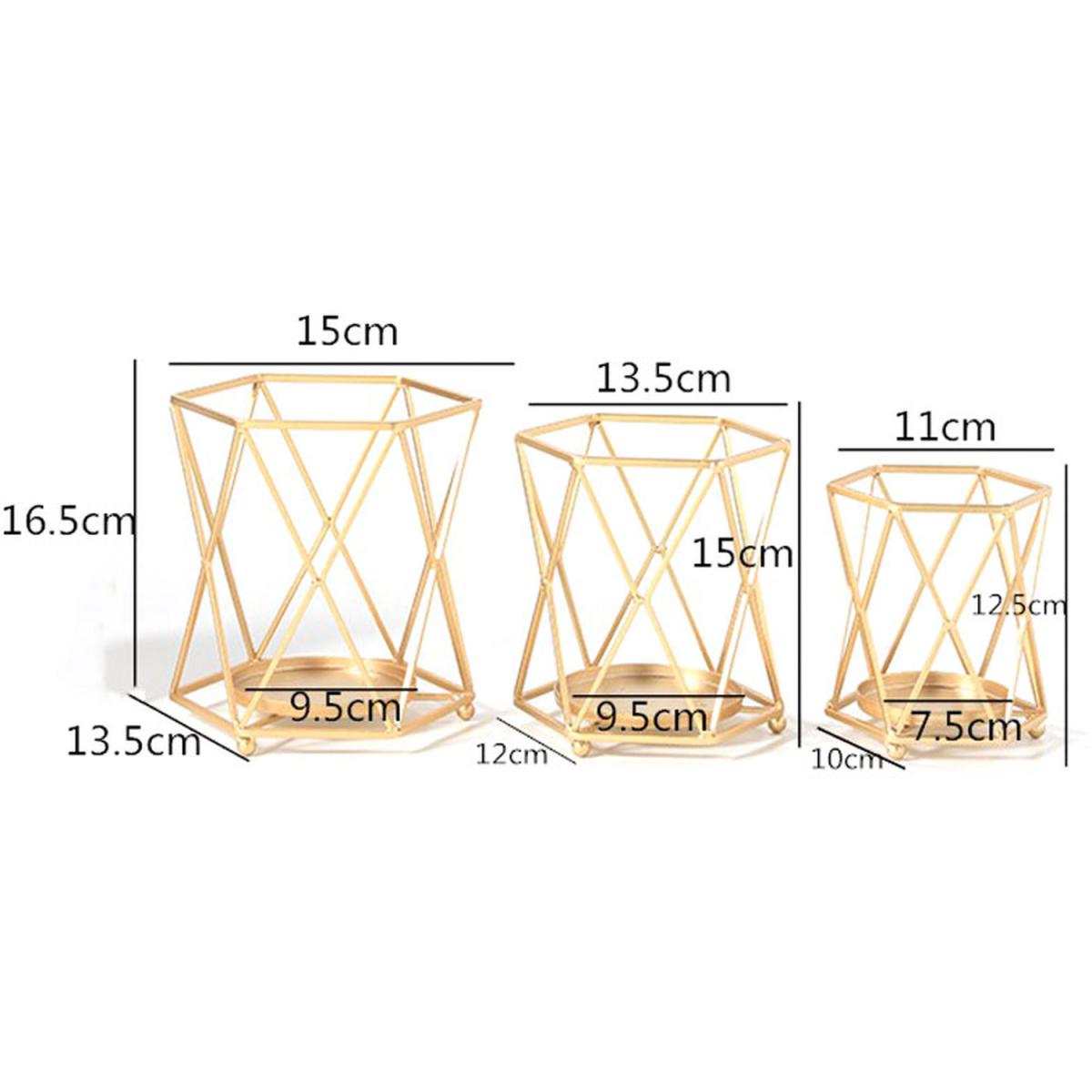 Geometry Candle Holders - Gold / 15cm – image 3