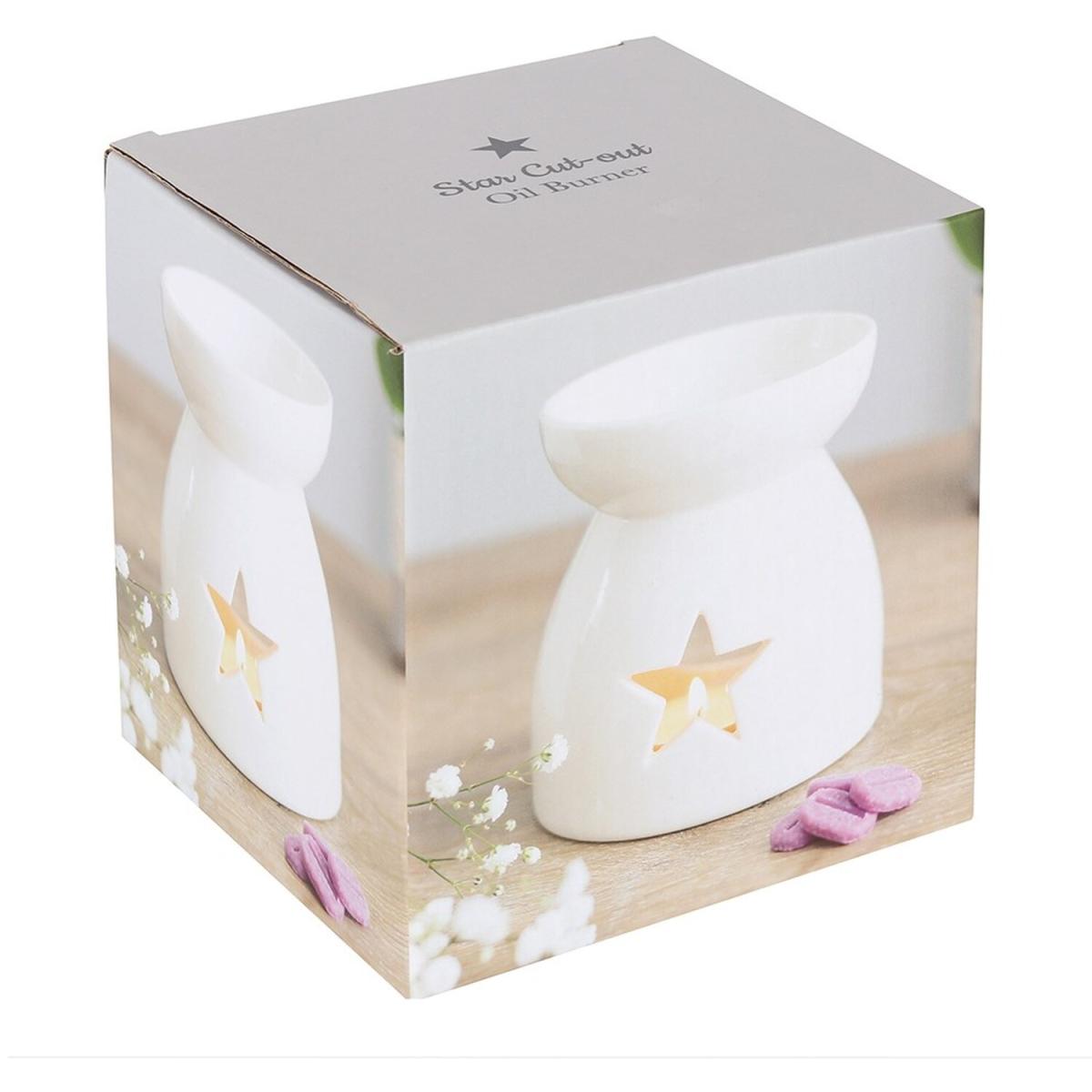 Star Cut Out Oil Wax Burner - White – image 5