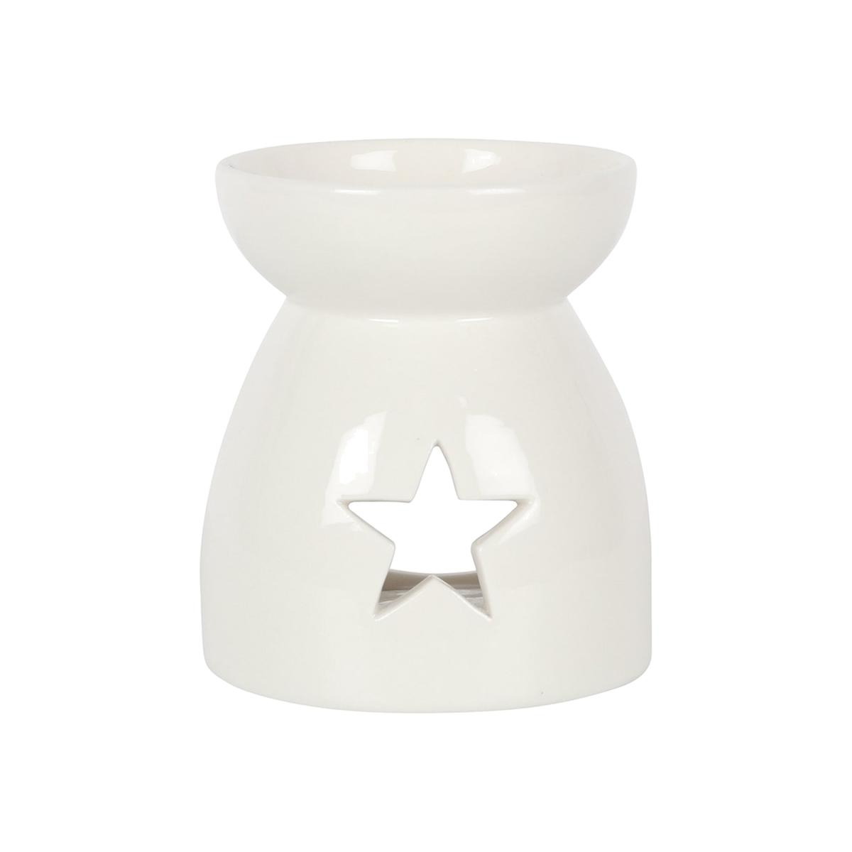 Star Cut Out Oil Wax Burner - White – image 1