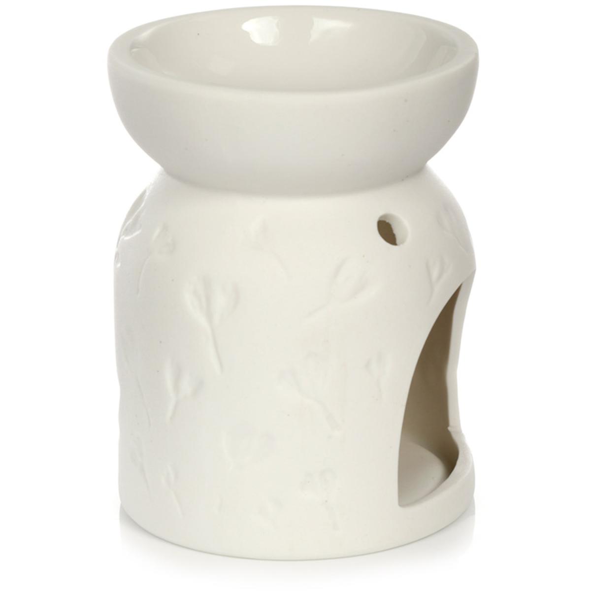 Embossed Buttercup Ceramic Oil and Wax Burner - White – image 2