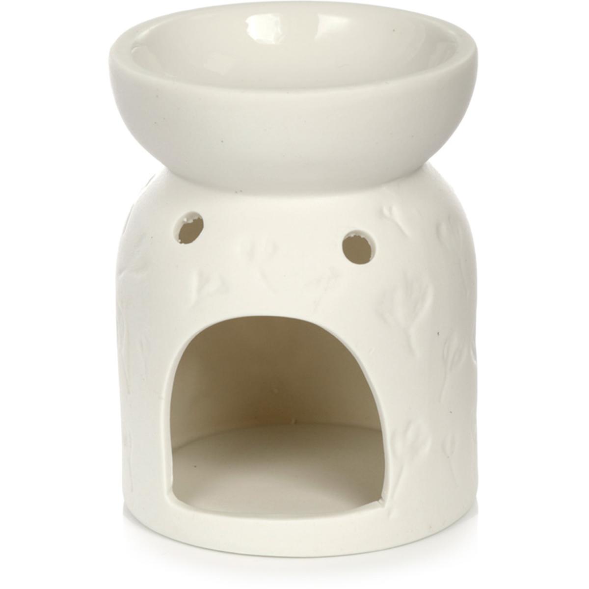 Embossed Buttercup Ceramic Oil and Wax Burner - White – image 3