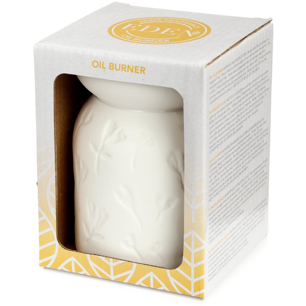 Embossed Buttercup Ceramic Oil and Wax Burner - White – image 4