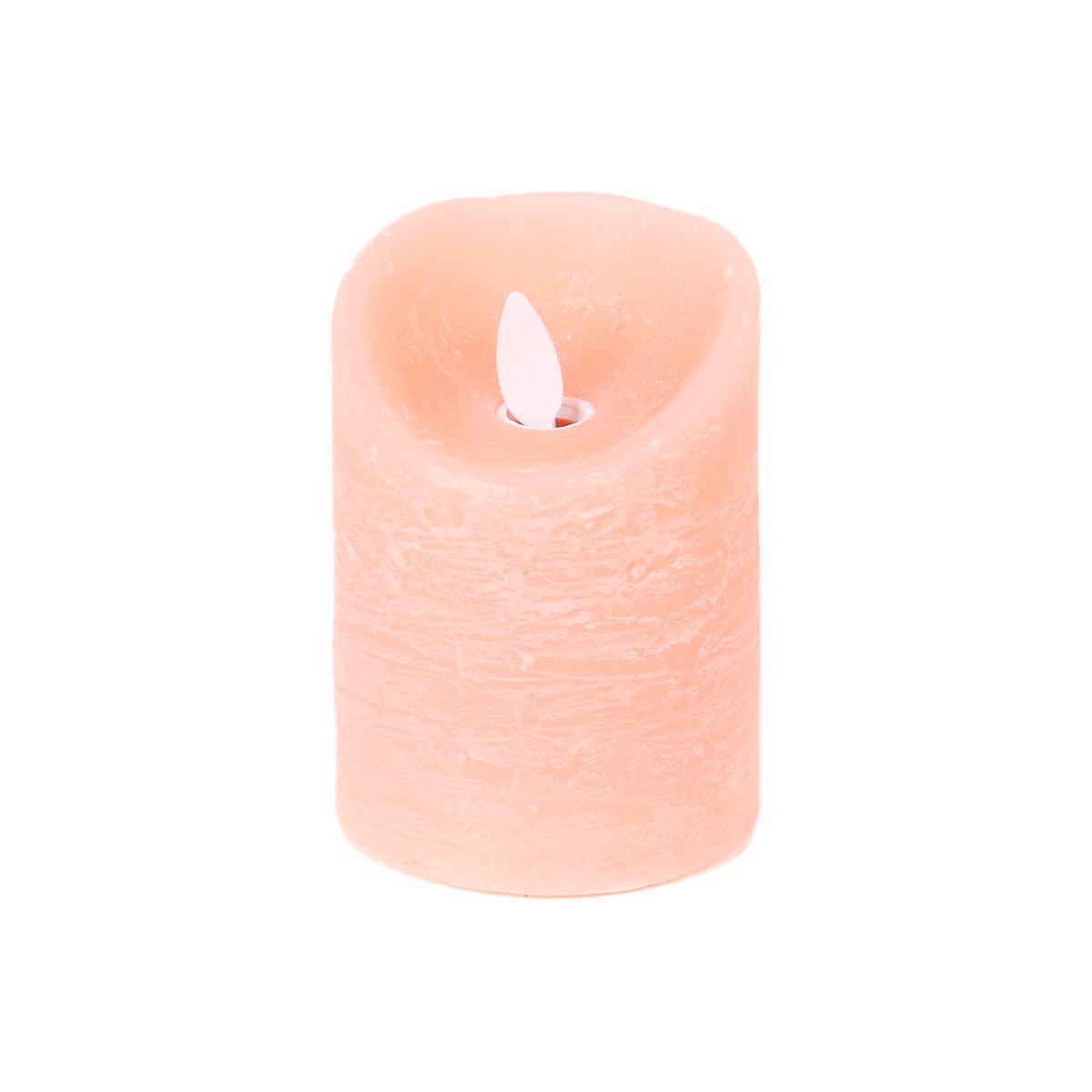 Suede Effect Pillar Candle - Blush / 10cm – image 2