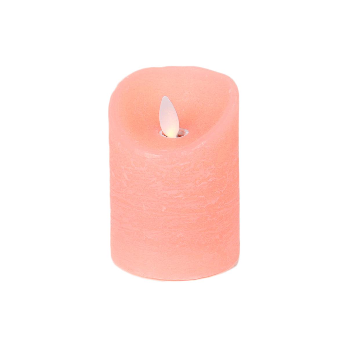 Suede Effect Pillar Candle - Blush / 10cm – image 3