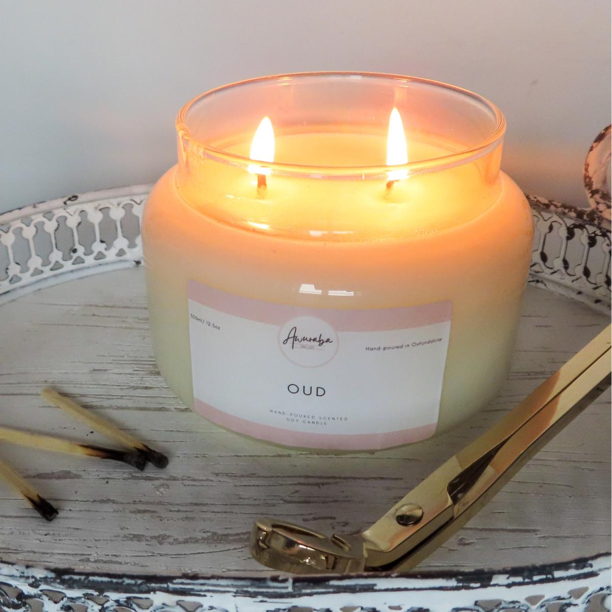Oud Scented Soy Wax Candle - Neutral – image 3
