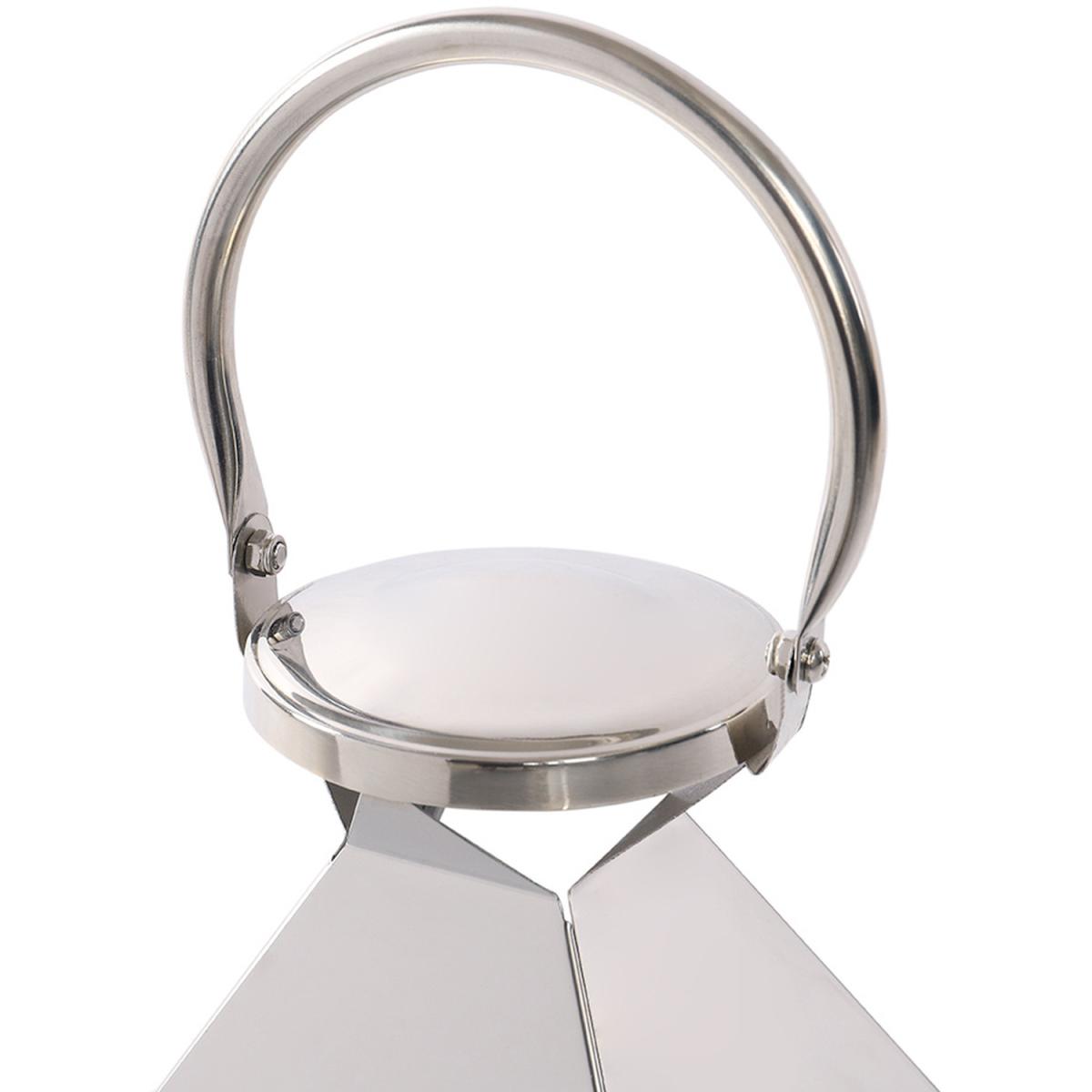 Set of 2 Outdoor Glass Candle Holder - Silver – image 4