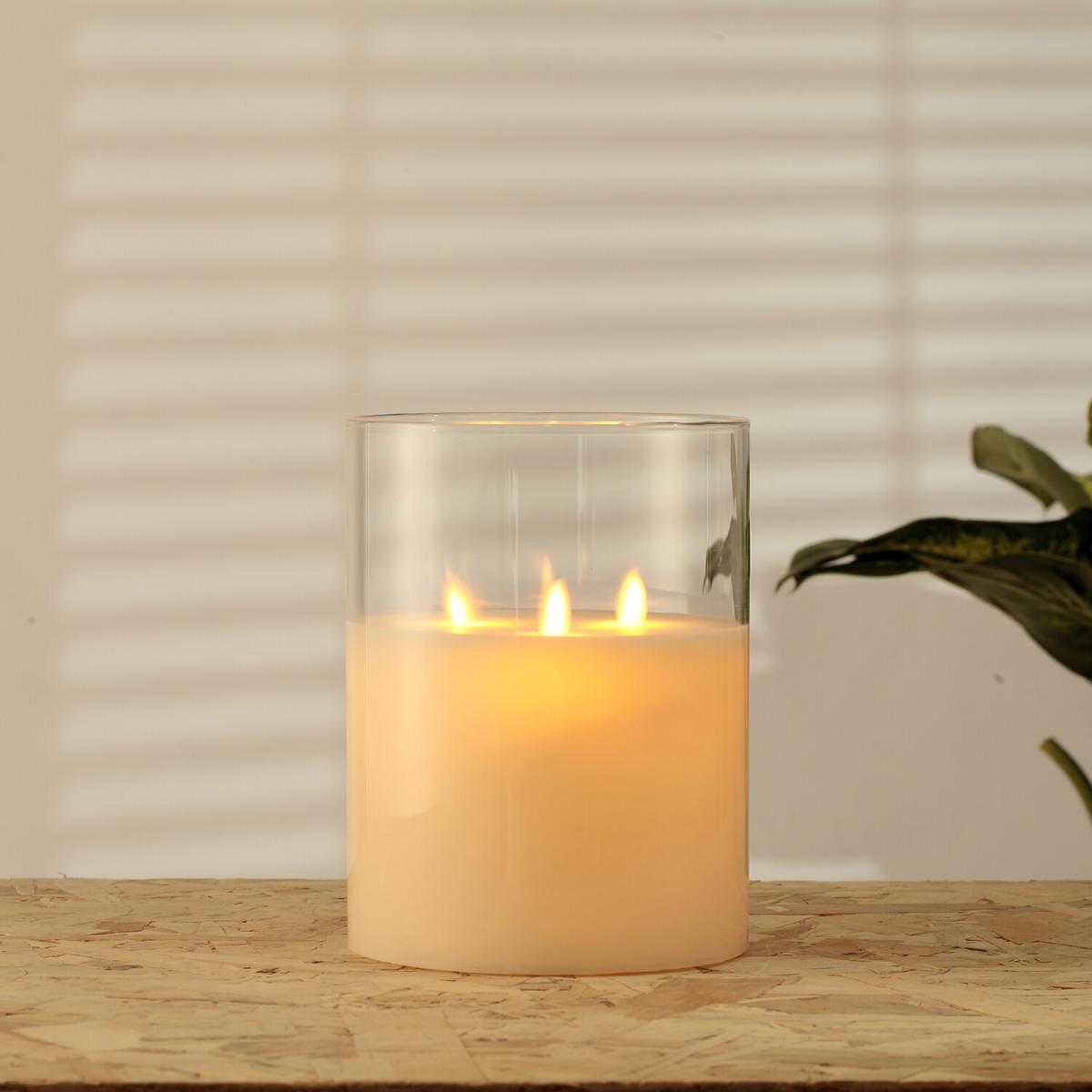 Smoked Glass Moving LED Candle – image 4