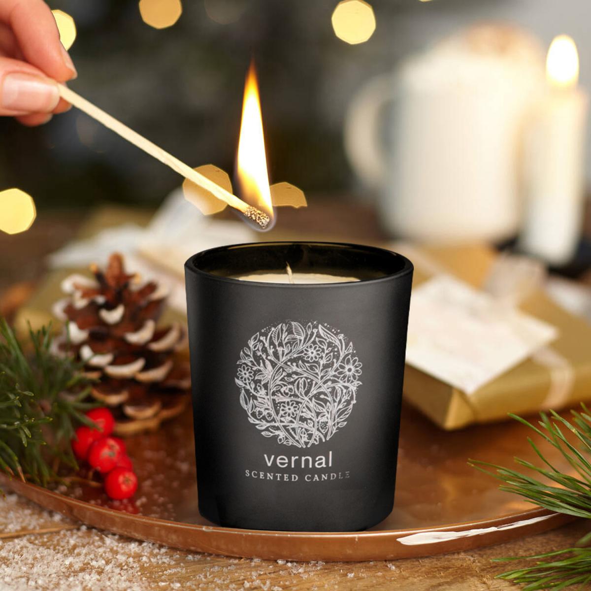 Vernal Let's Adult Scented Candle - Rose & Warm Wood - Black – image 8
