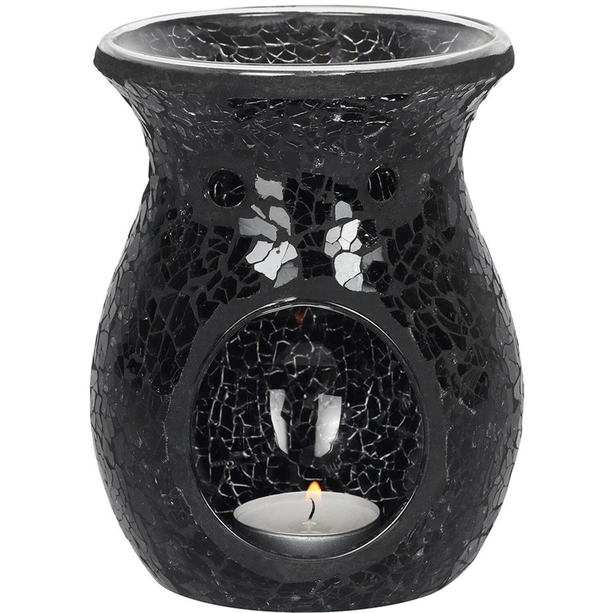 Large Crackle Oil Wax Burner - Black – image 3