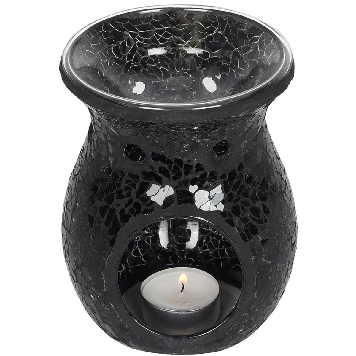 Large Crackle Oil Wax Burner - Black – image 4