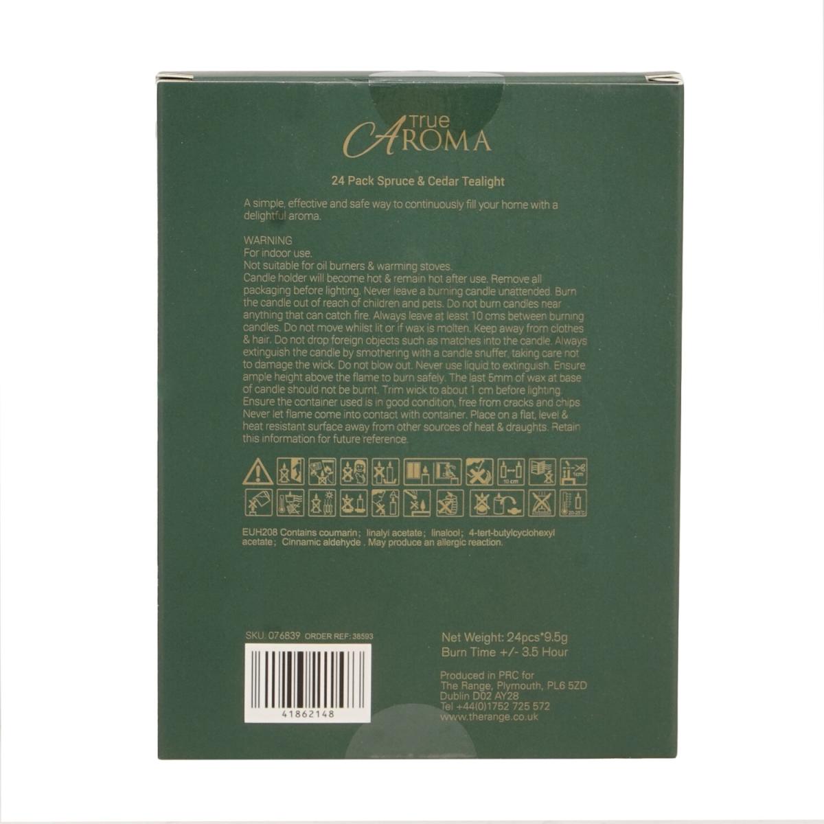 Pack of 24 Spruce & Cedar Tealights - Green – image 2