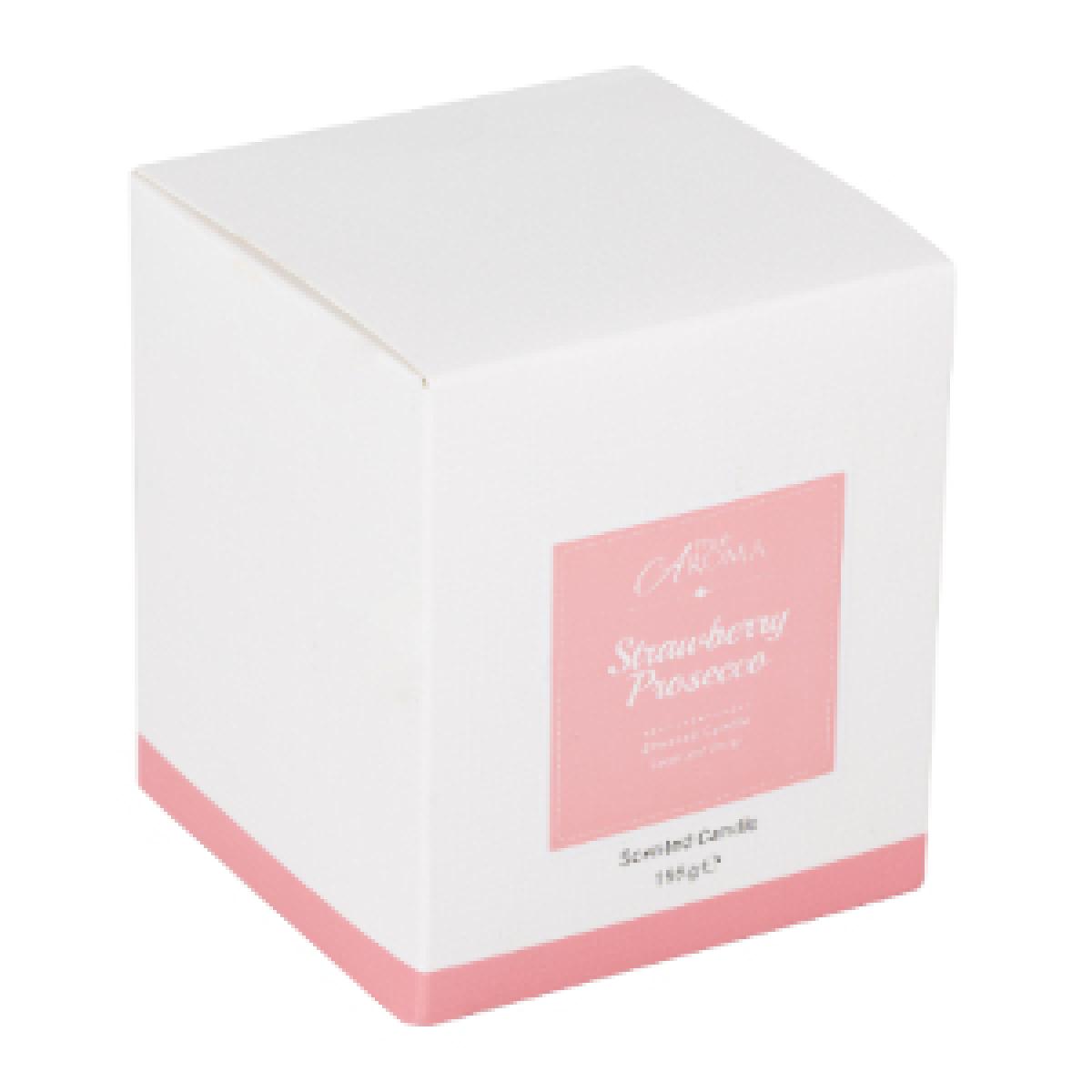 Strawberry Prosecco White Box Candle - White – image 2