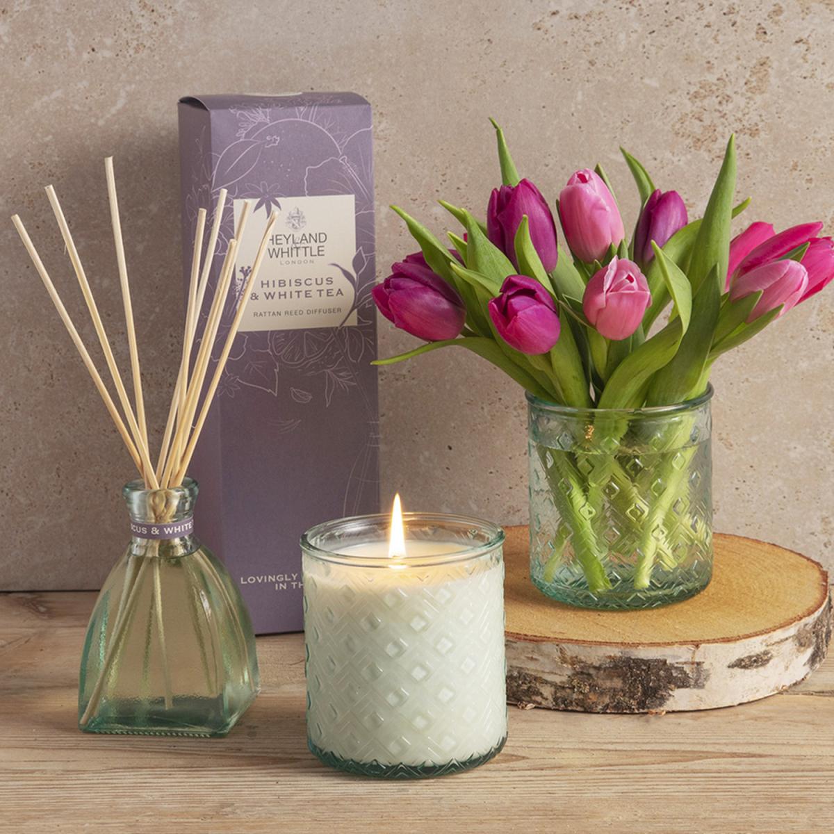 ECO Hibiscus and White Tea Candle in a Glass – image 2
