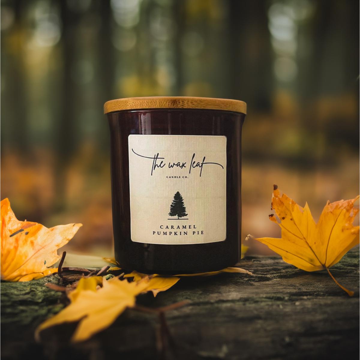 Caramel Pumpkin Pie Wooden Wick Autumn Candle - White – image 3
