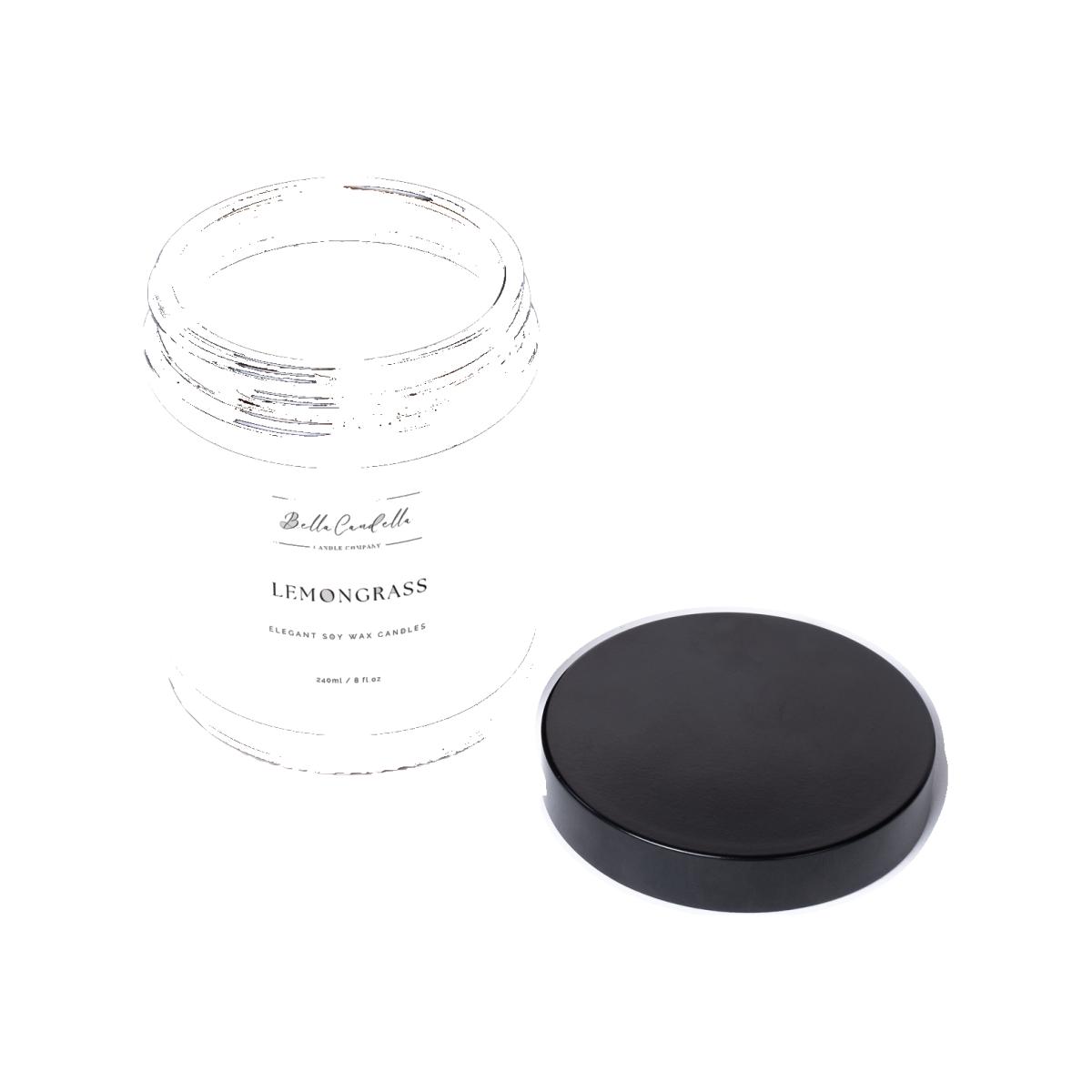 Lemongrass Scented Soy Wax Candle - White