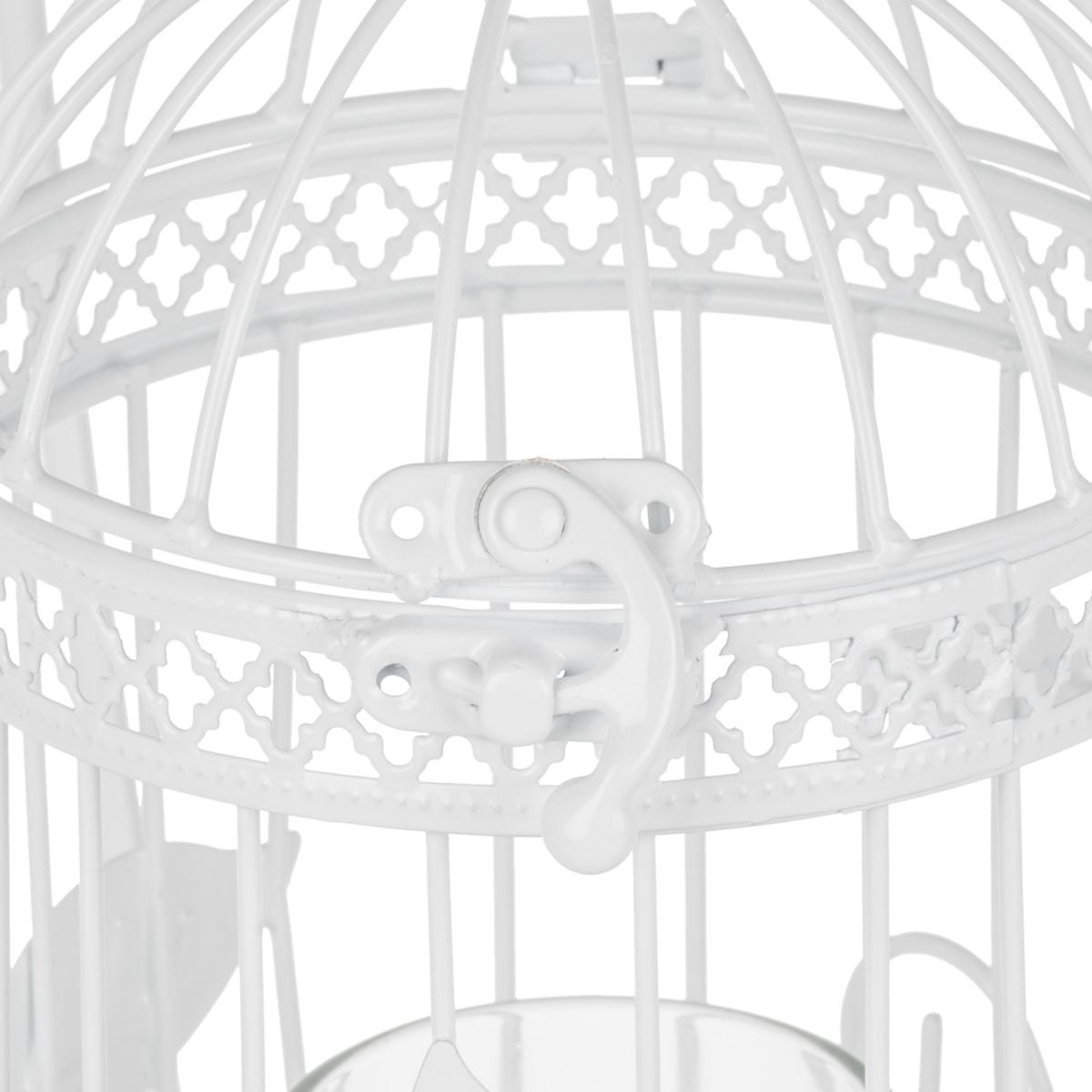 Birdcage Hanging Tealight Holder - White – image 2