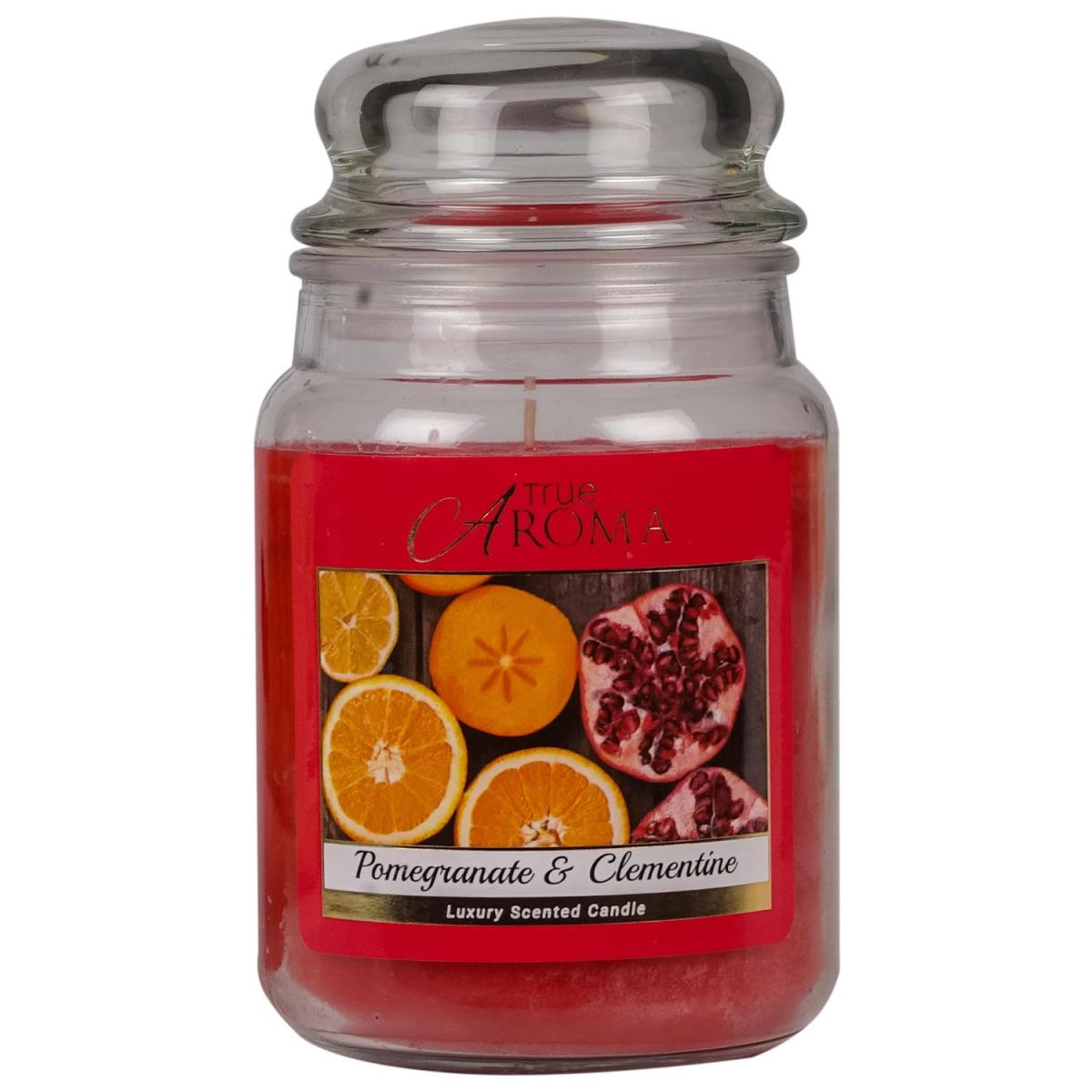 True Aroma Pomegranate & Clementine Large Mason Jar Candle – image 2