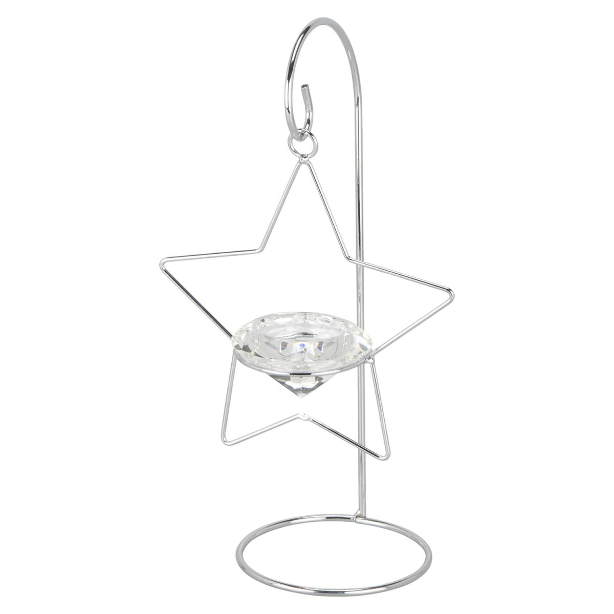 Star Metal Glass Tealight Holder – image 2