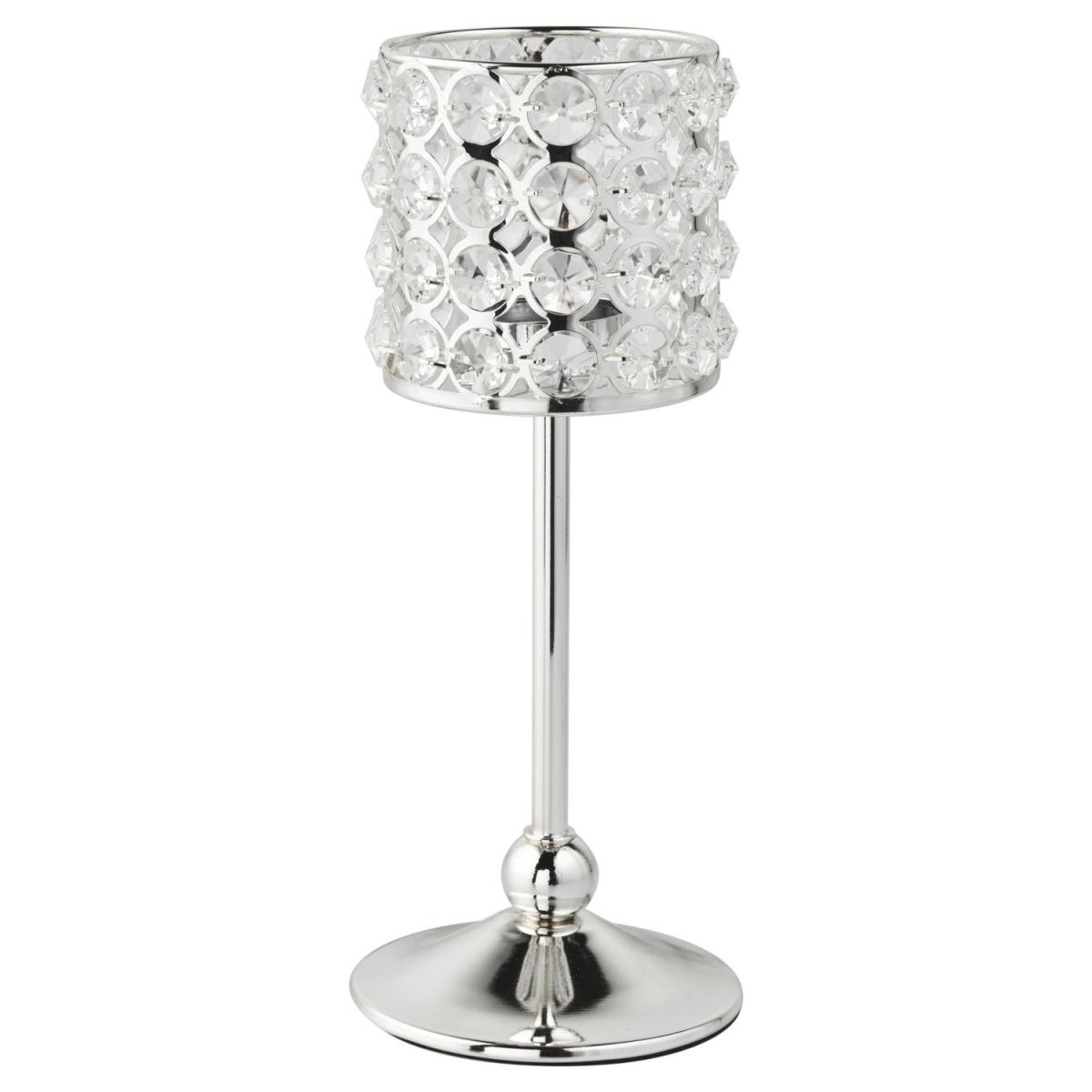 Crystal Gold Tealight Holder On Stand - Grey – image 3
