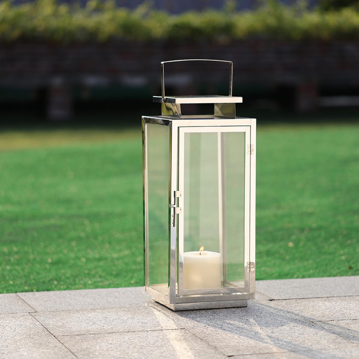 Stainless Steel Hurricane Candle Holder - Silver / 12*12*28CM – image 4