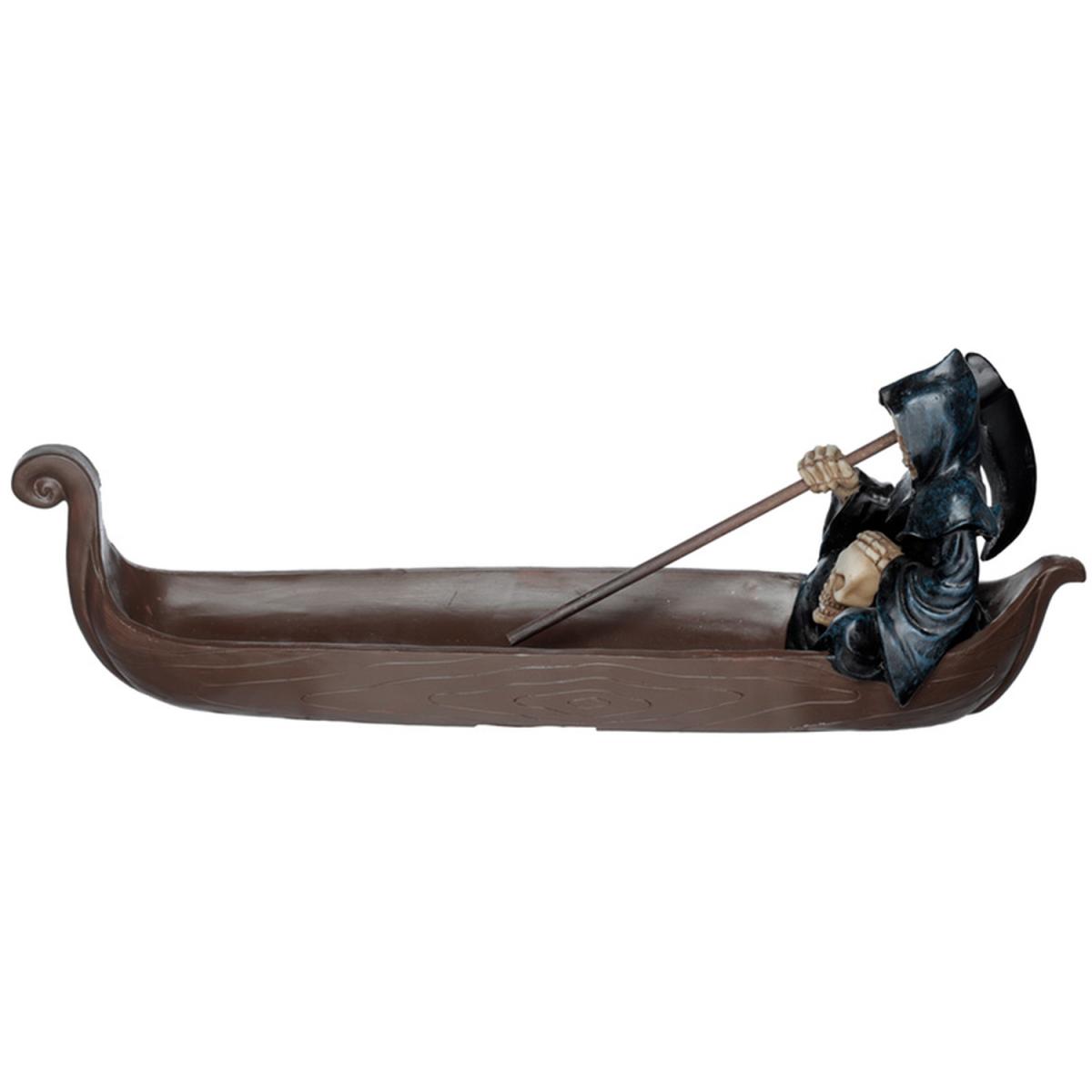 The Reaper Incense Burner Ashcatcher - Ferryman of Death with Skull - Grey – image 2