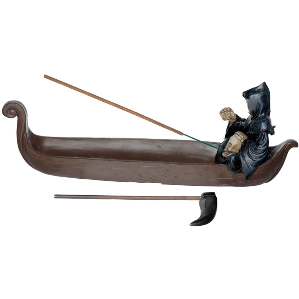 The Reaper Incense Burner Ashcatcher - Ferryman of Death with Skull - Grey – image 3