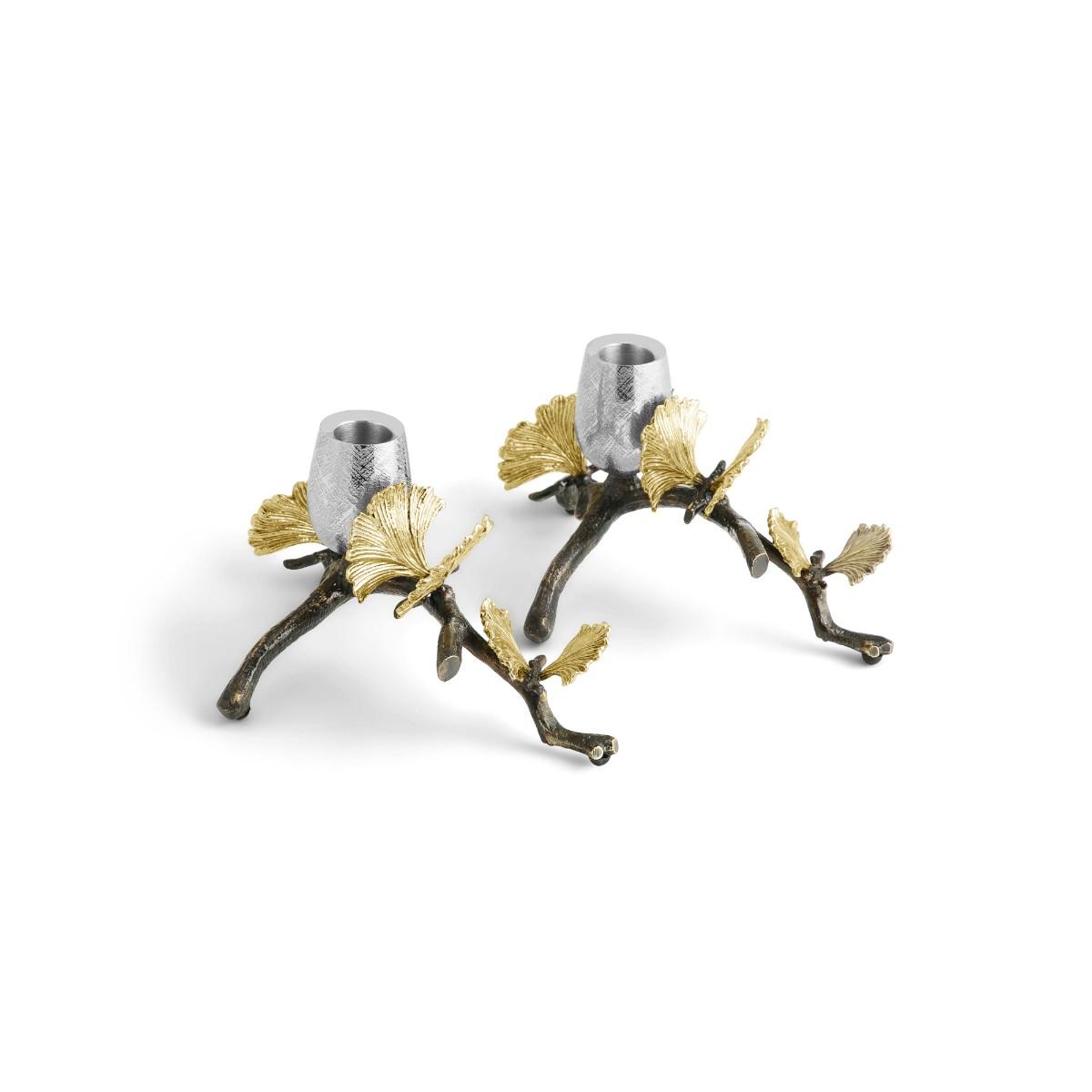 Michael Aram I Butterfly Ginkgo Candleholders - Low – image 4