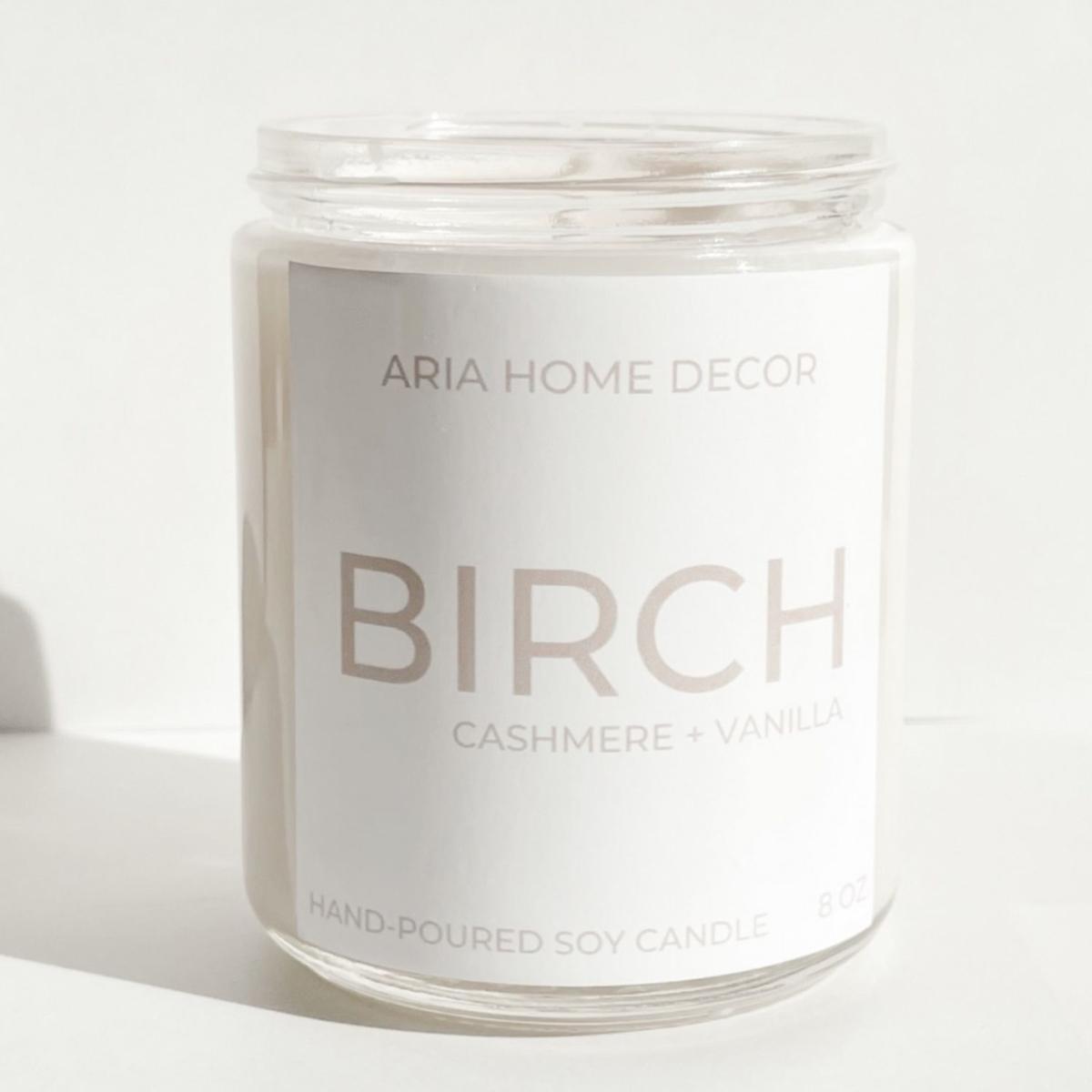 White Birch Coconut Soy Candle Vanilla + Cashmere Aria Home Decor – image 2