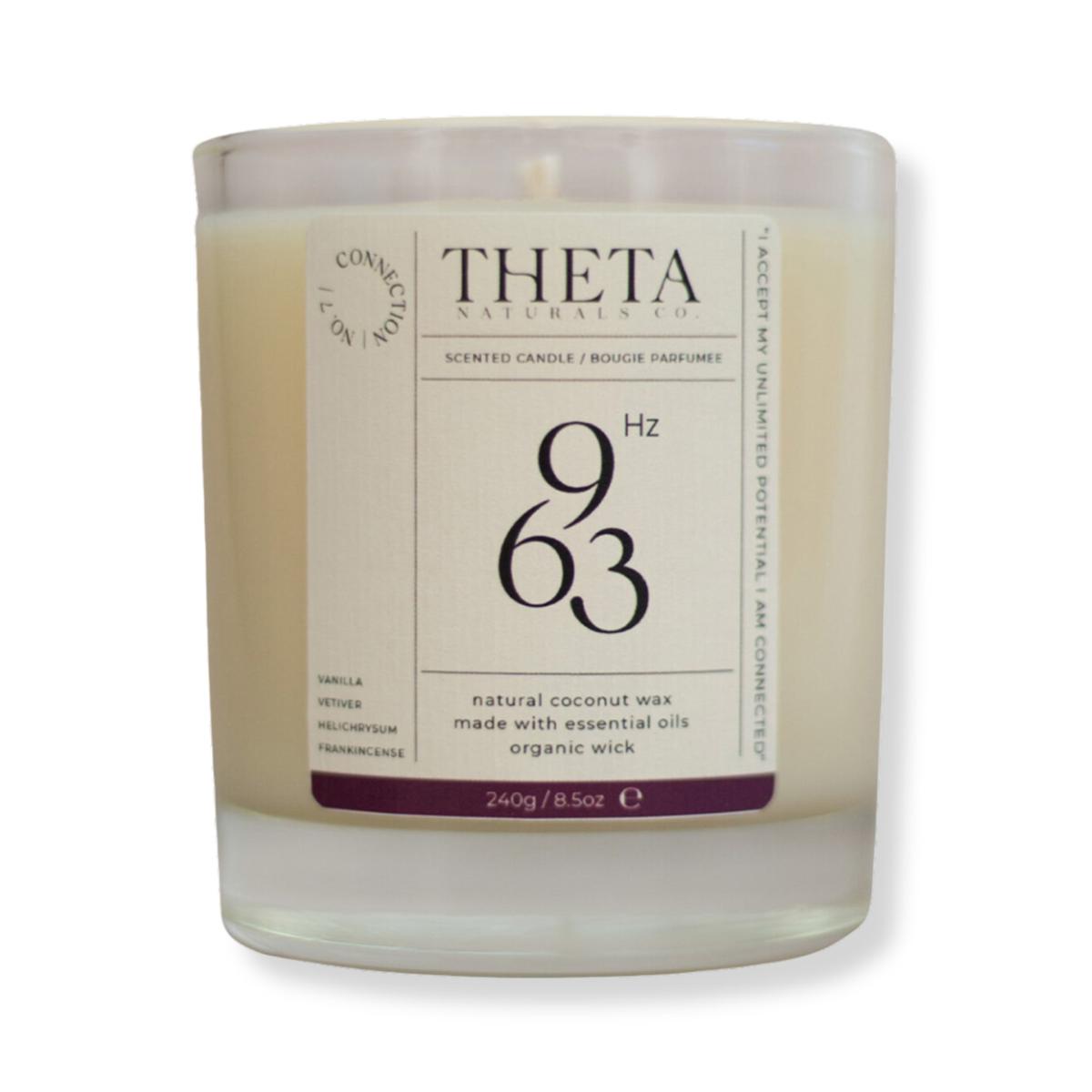 Neutrals 963Hz Connection Candle - Vanilla, Vetiver, Helichrysum & Frankincense - 240G/8.5Oz Theta Naturals Co. – image 2