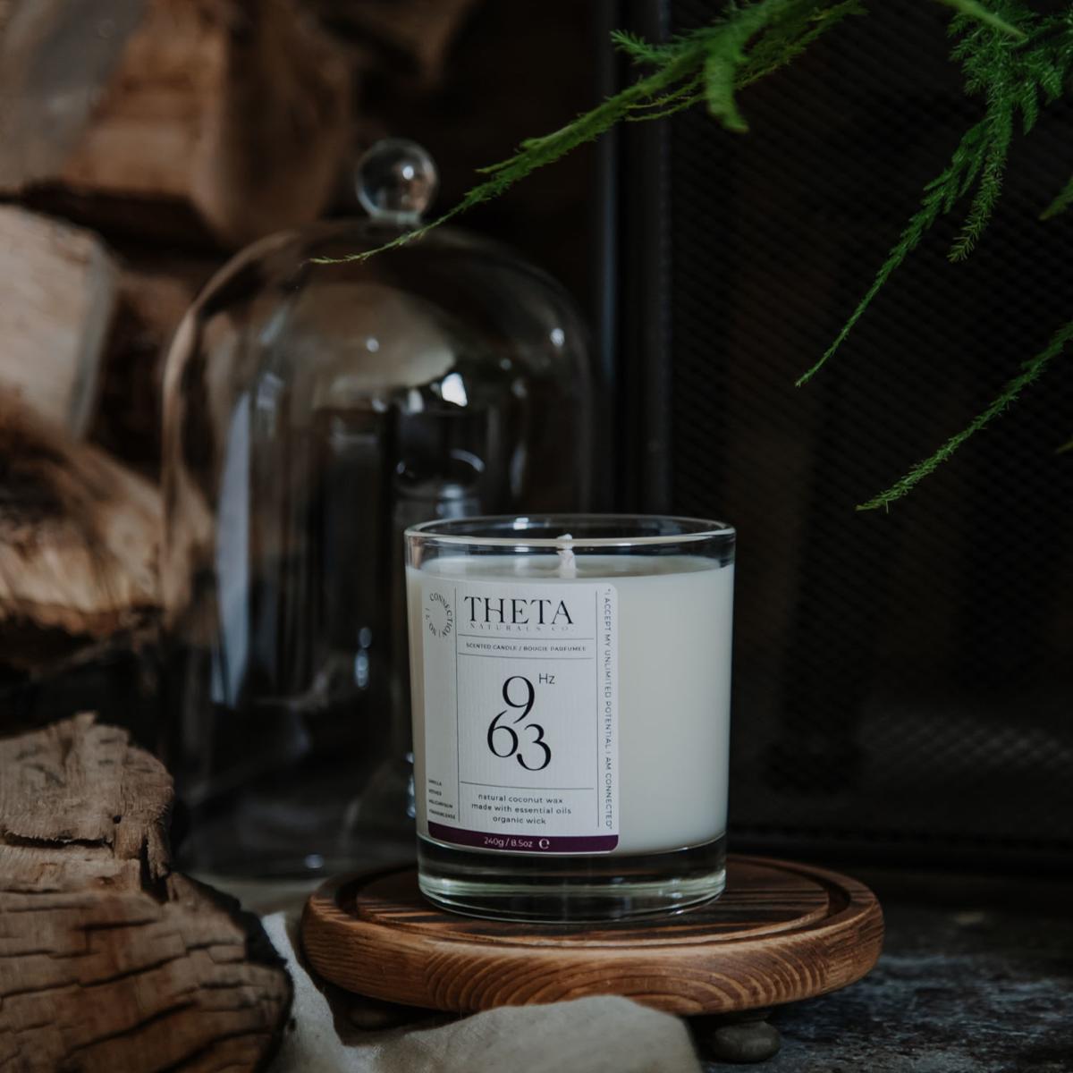 Neutrals 963Hz Connection Candle - Vanilla, Vetiver, Helichrysum & Frankincense - 240G/8.5Oz Theta Naturals Co. – image 3