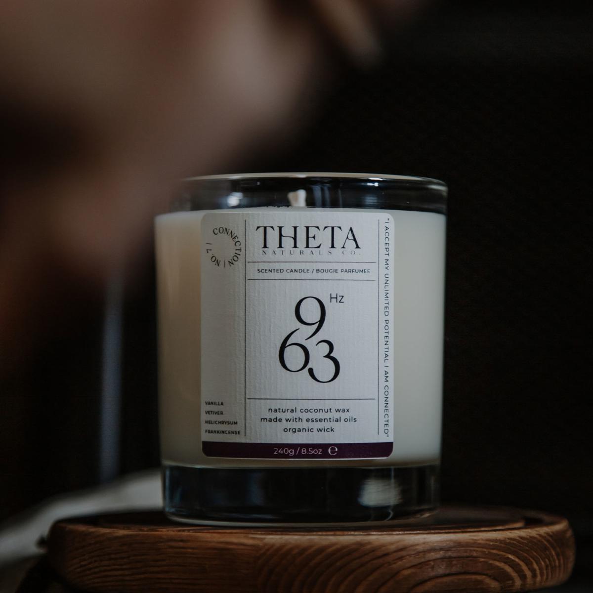 Neutrals 963Hz Connection Candle - Vanilla, Vetiver, Helichrysum & Frankincense - 240G/8.5Oz Theta Naturals Co. – image 4