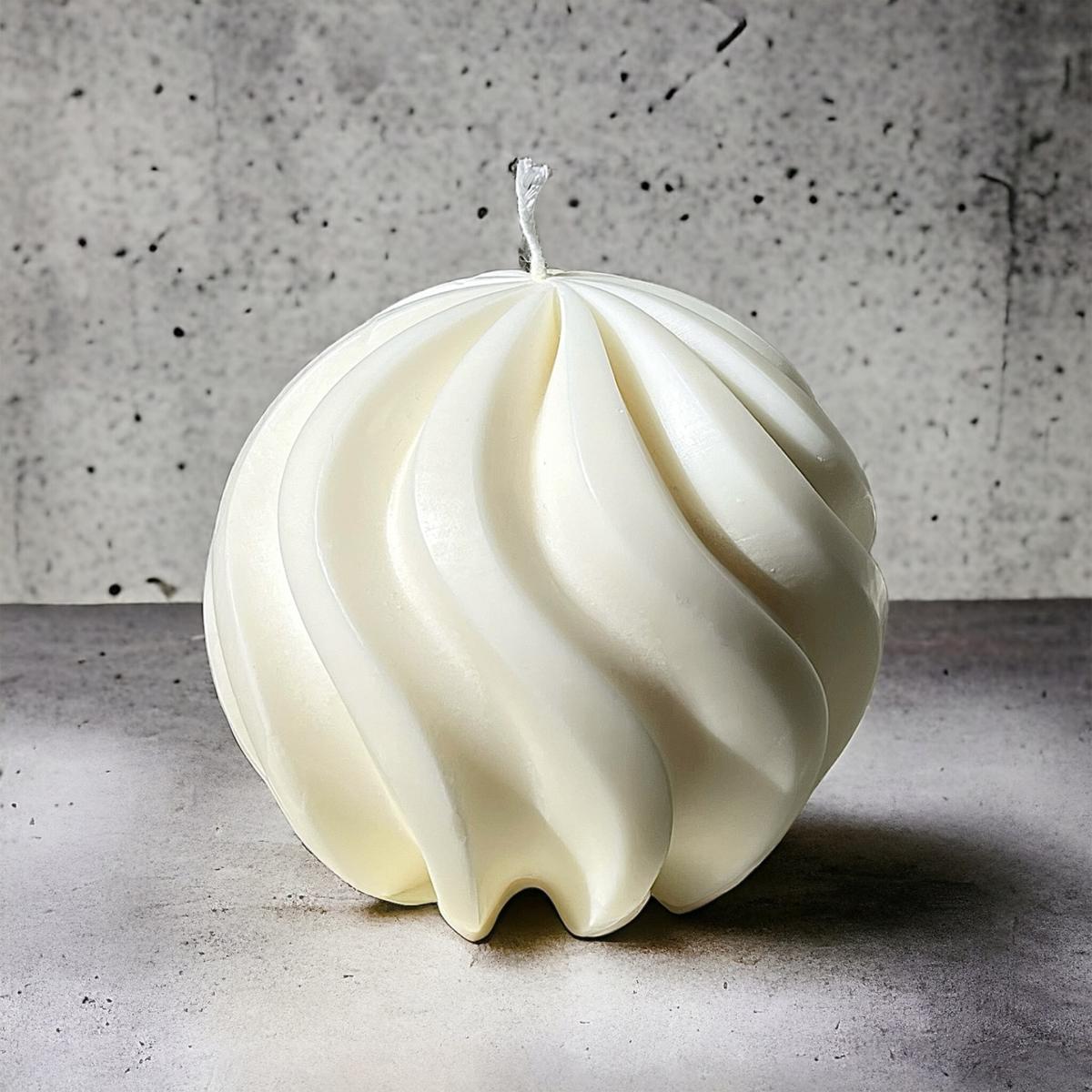 White Iva Eco Soy Candle Olive Gergel – image 2